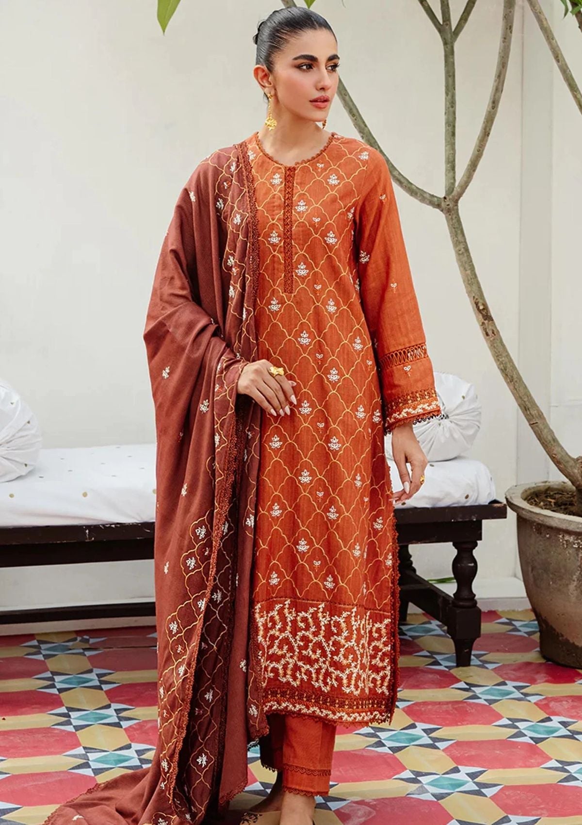 Winter Collection - Cross Stitch - Khaddar/Linen 23 - Tan Hues 06