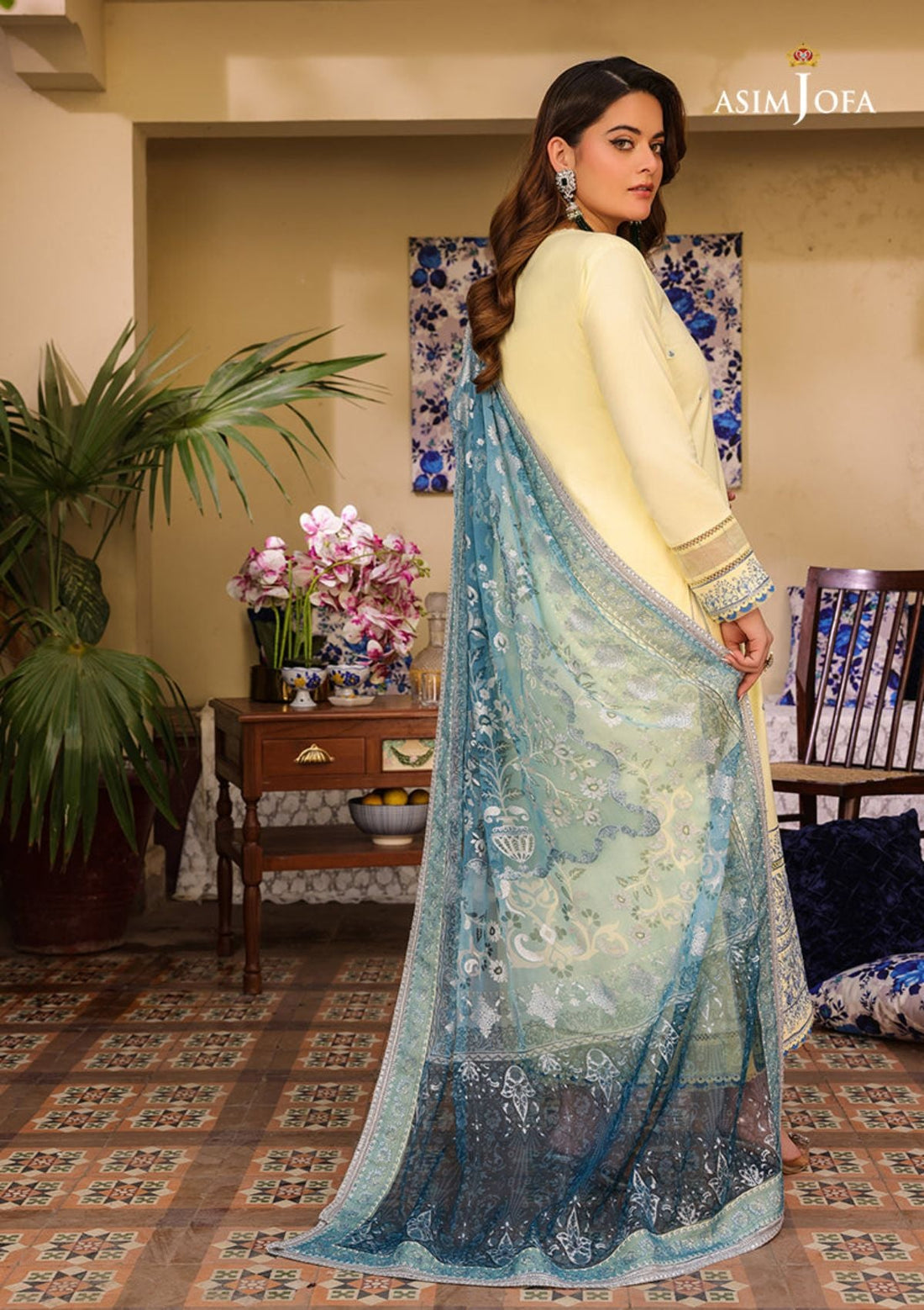Lawn Collection - Asim Jofa - Zarq Barq - AJZB#17 - Official Asim Jofa - Agha Fabrics UK