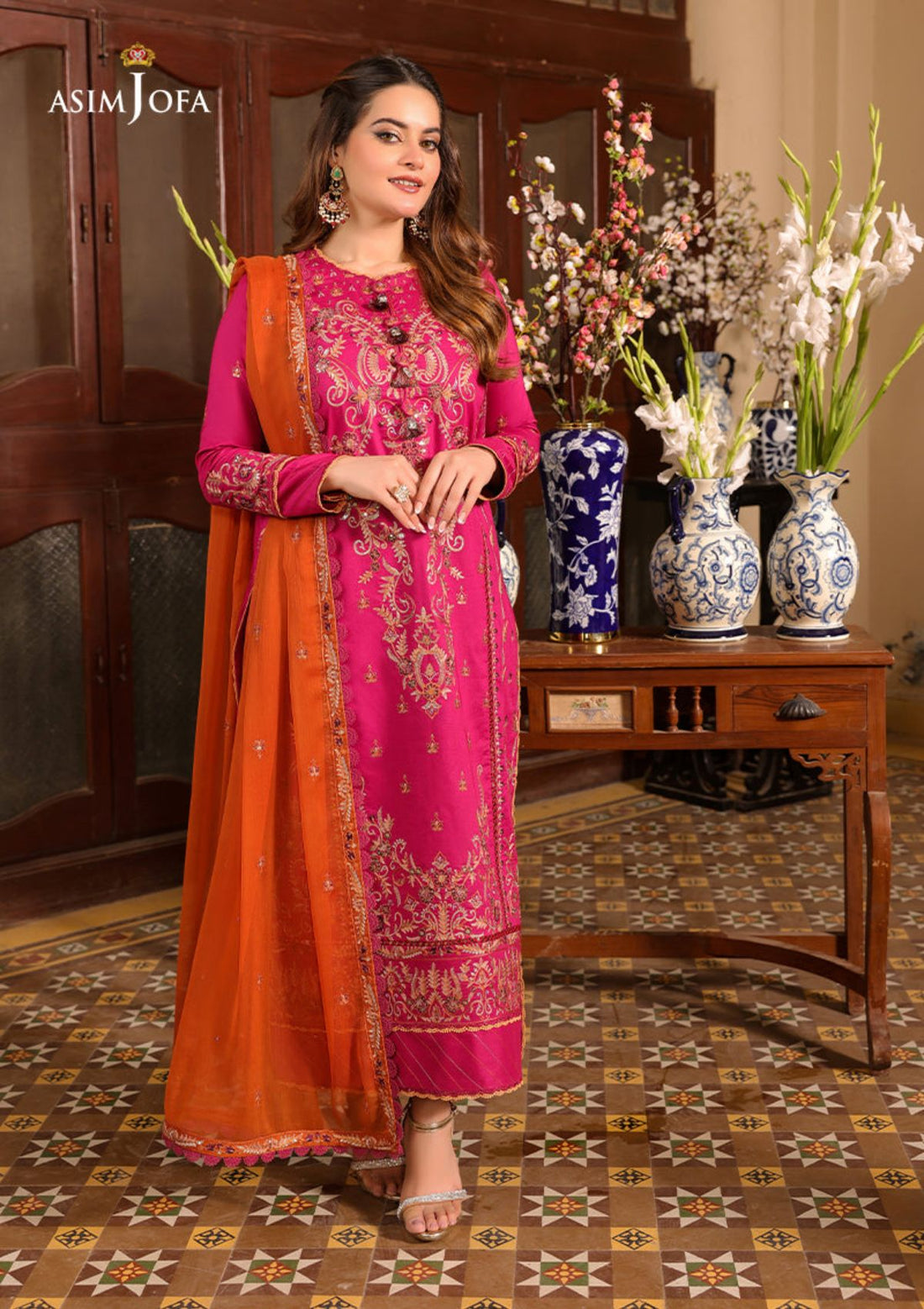 Lawn Collection - Asim Jofa - Zarq Barq - AJZB#15 - Official Asim Jofa - Agha Fabrics UK