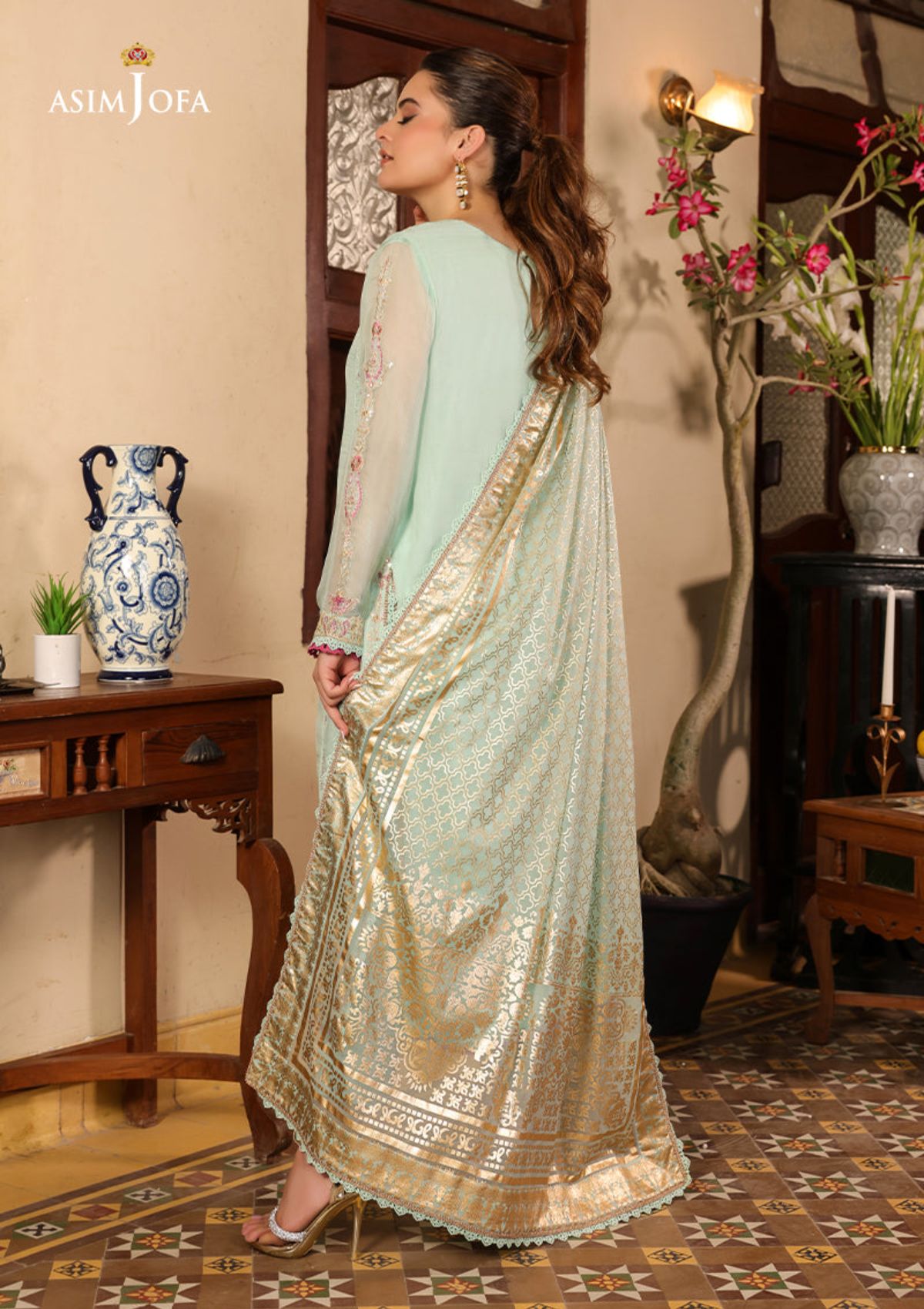 Lawn Collection - Asim Jofa - Zarq Barq - AJZB#21 - Official Asim Jofa - Agha Fabrics UK
