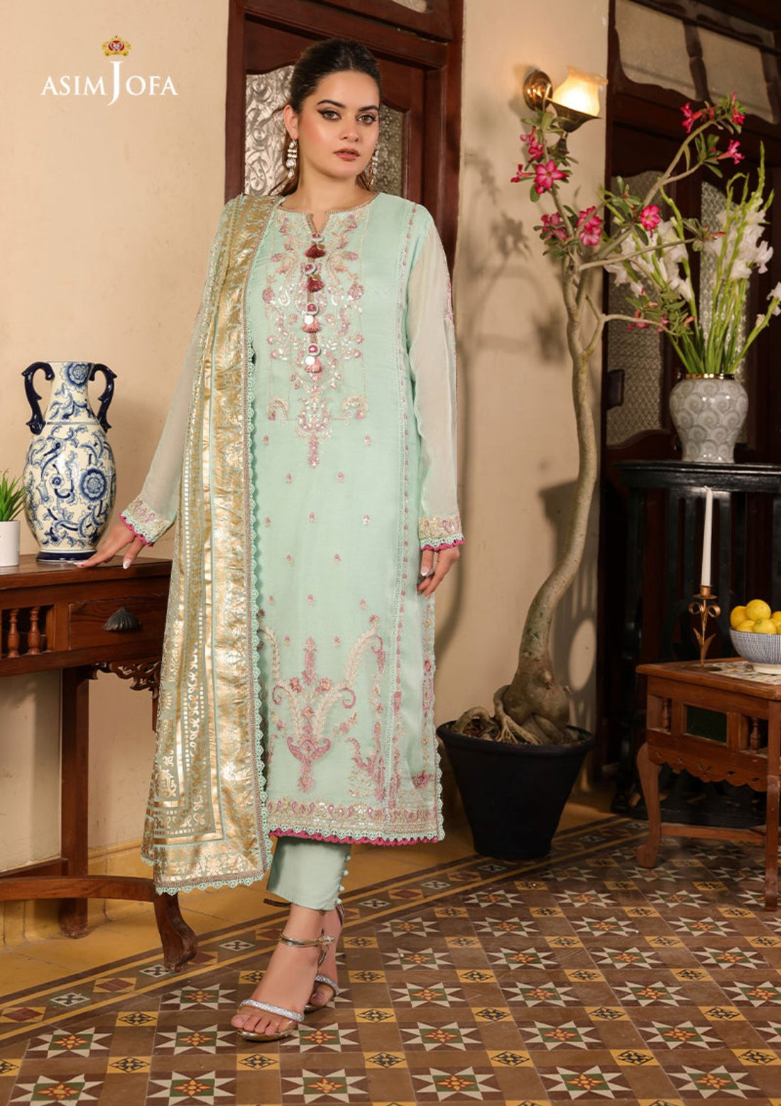 Lawn Collection - Asim Jofa - Zarq Barq - AJZB#21 - Official Asim Jofa - Agha Fabrics UK