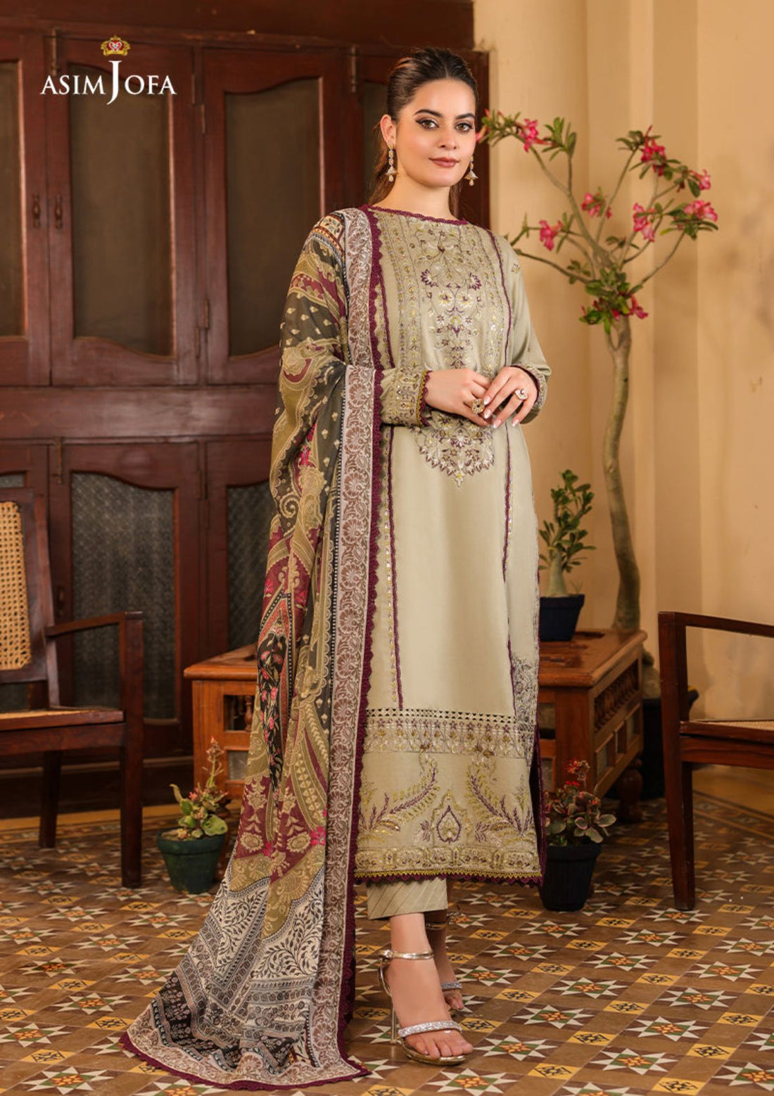 Lawn Collection - Asim Jofa - Zarq Barq - AJZB#25 - Official Asim Jofa - Agha Fabrics UK