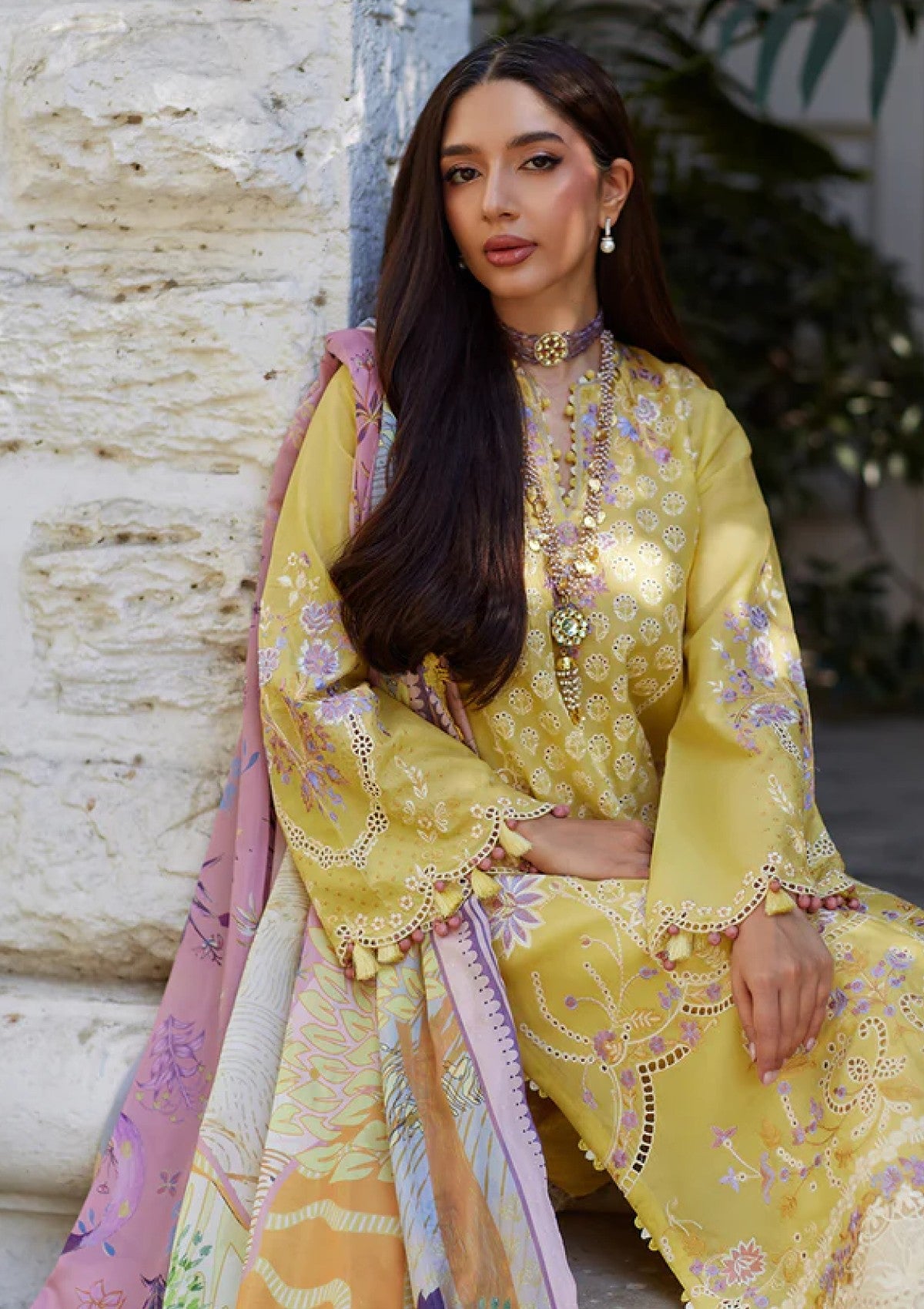 Lawn - Mina Hasan - Unstitched Chikankari 25 - Ayla