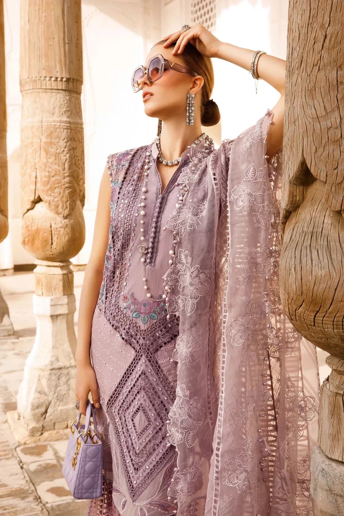 Maria B | Luxury Lawn | D-2301-A -  Maria B Luxury -  Agha Fabrics