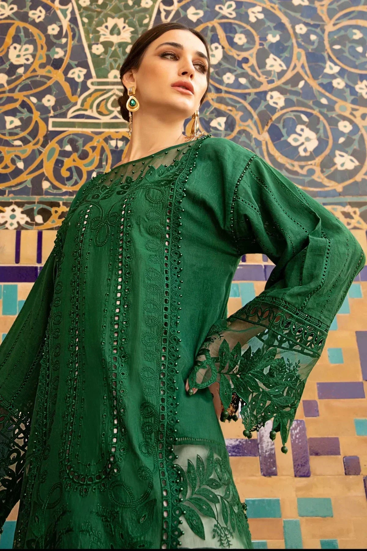 Maria B | Luxury Lawn | D-2310-B -  Maria B Luxury -  Agha Fabrics