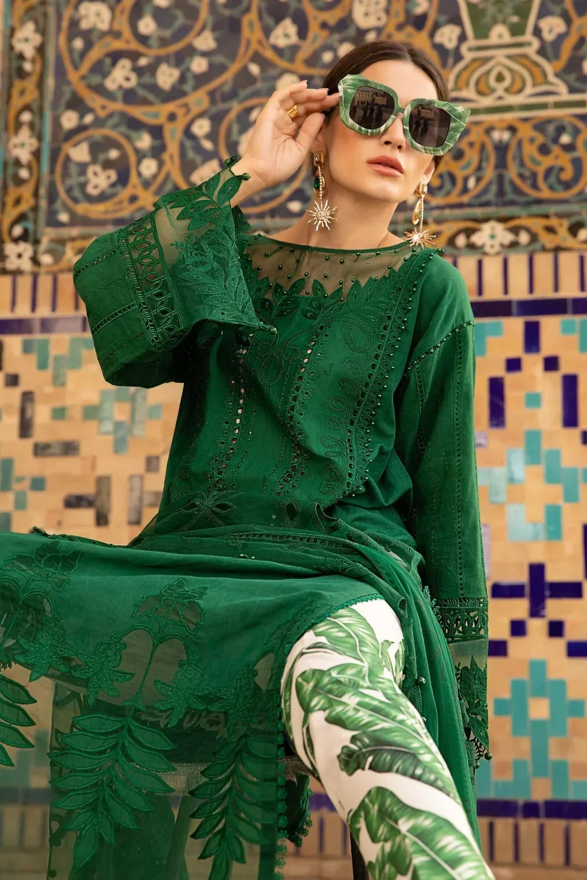 Maria B | Luxury Lawn | D-2310-B -  Maria B Luxury -  Agha Fabrics