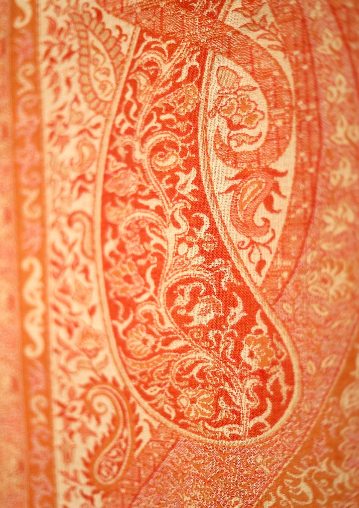 Wool Jamawer Shawl D - 05 - Rust