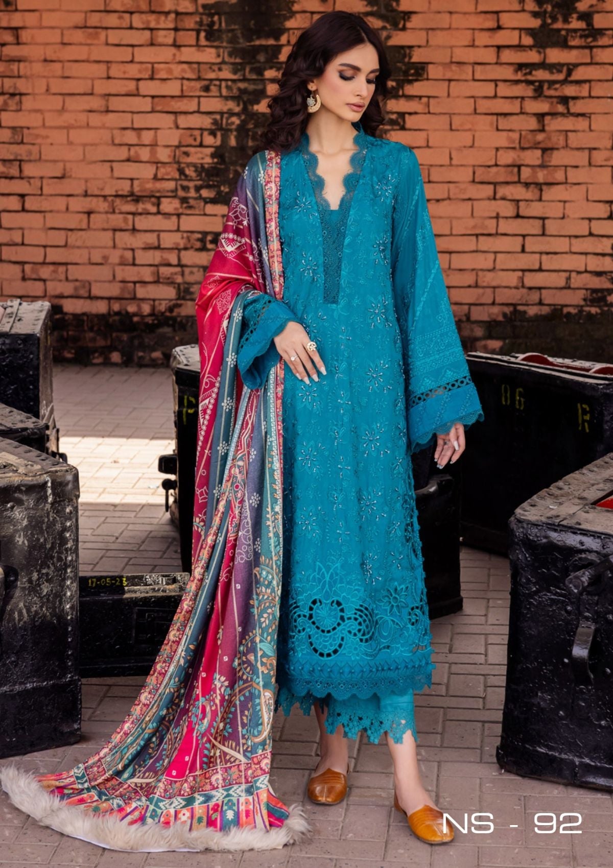 Winter Collection - Nureh - Maya - Linen - NS#92 - Official Nureh - Agha Fabrics UK