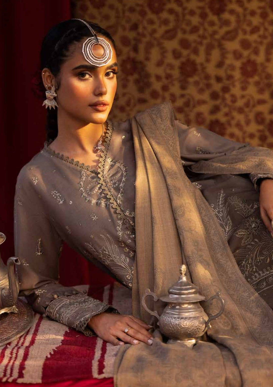 Winter Collection - Nureh - Exclusive - Luxury Shawl - NEL24#63 - Official Nureh - Agha Fabrics UK