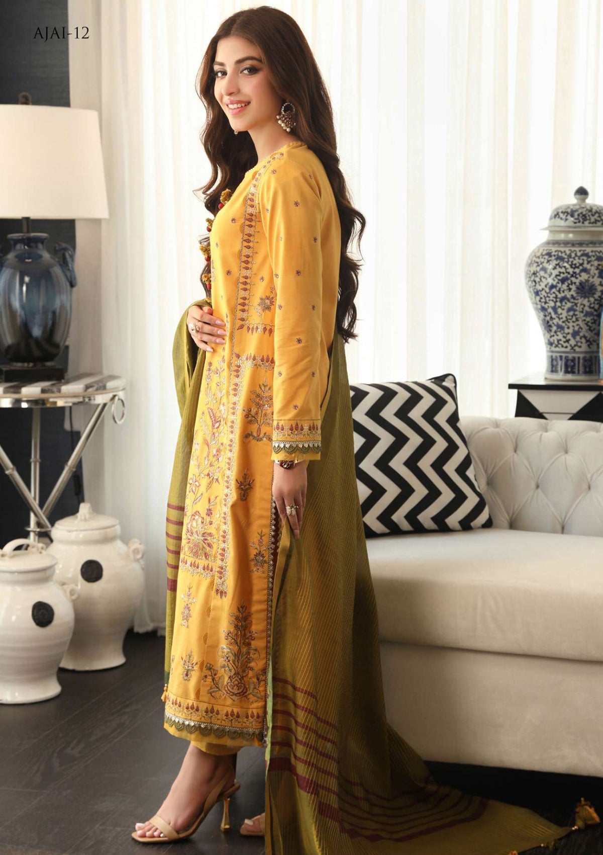 Lawn Collection - Asim Jofa - Aira - AJAI#12 - Official Asim Jofa - Agha Fabrics UK