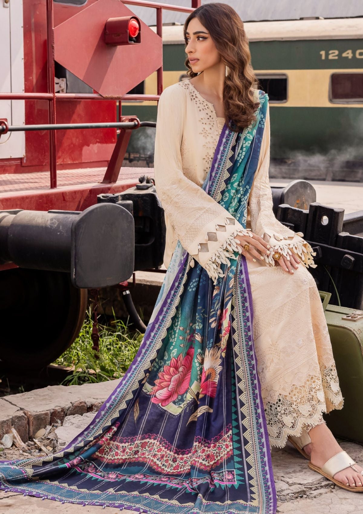 Winter Collection - Nureh - Maya - Linen - NS#93 - Official Nureh - Agha Fabrics UK