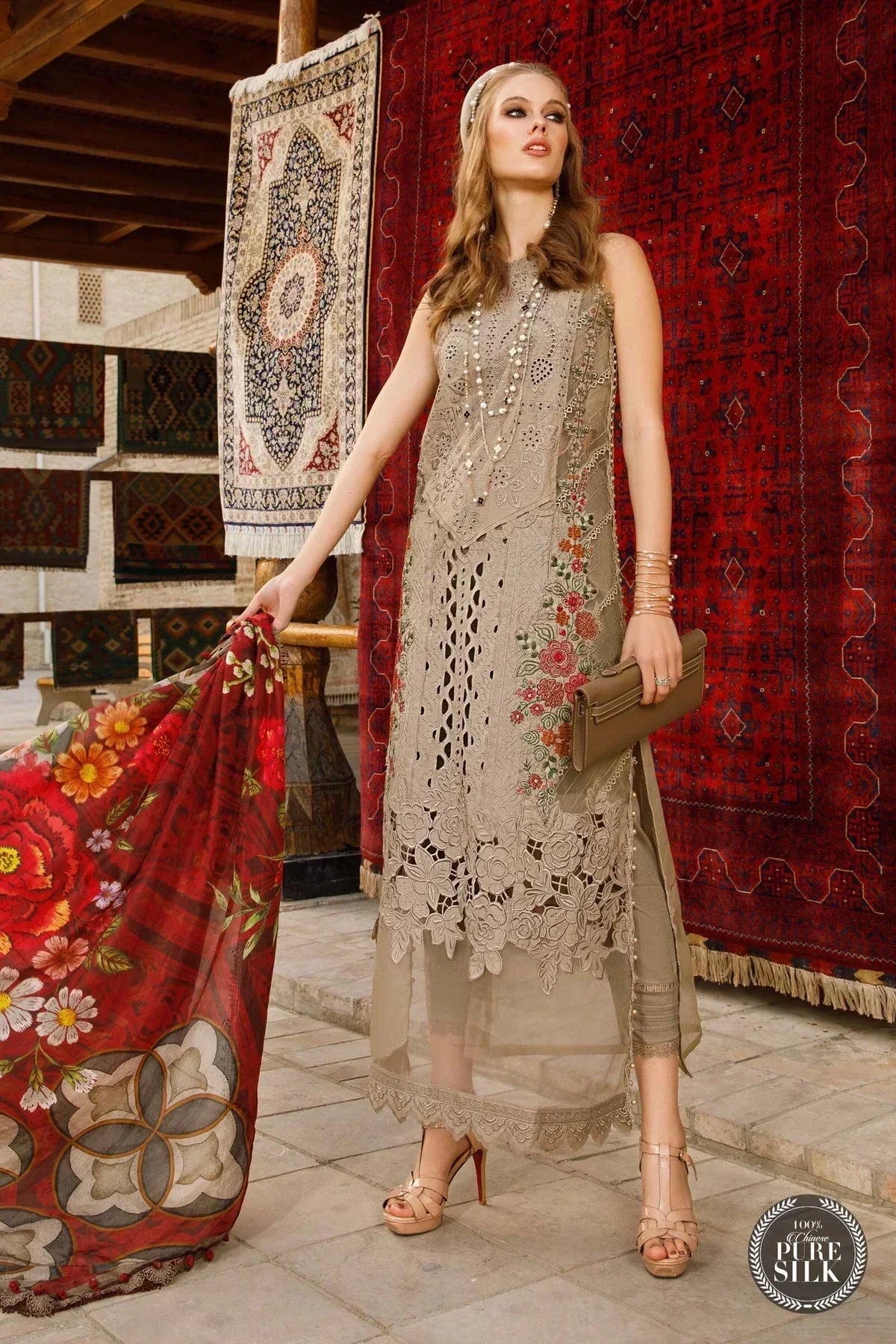 Maria B | Luxury Lawn | D-2313-A -  Maria B Luxury -  Agha Fabrics