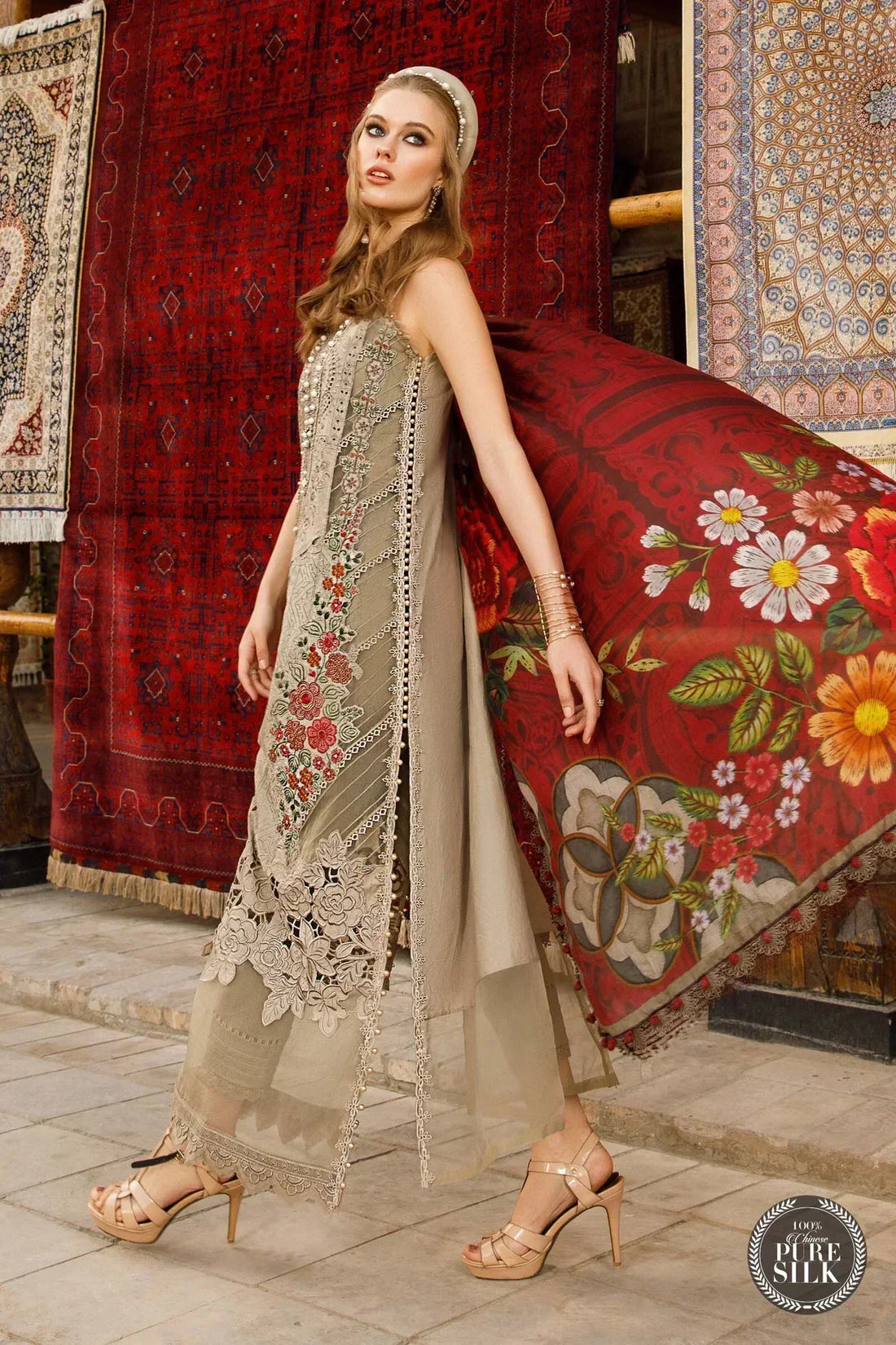 Maria B | Luxury Lawn | D-2313-A -  Maria B Luxury -  Agha Fabrics
