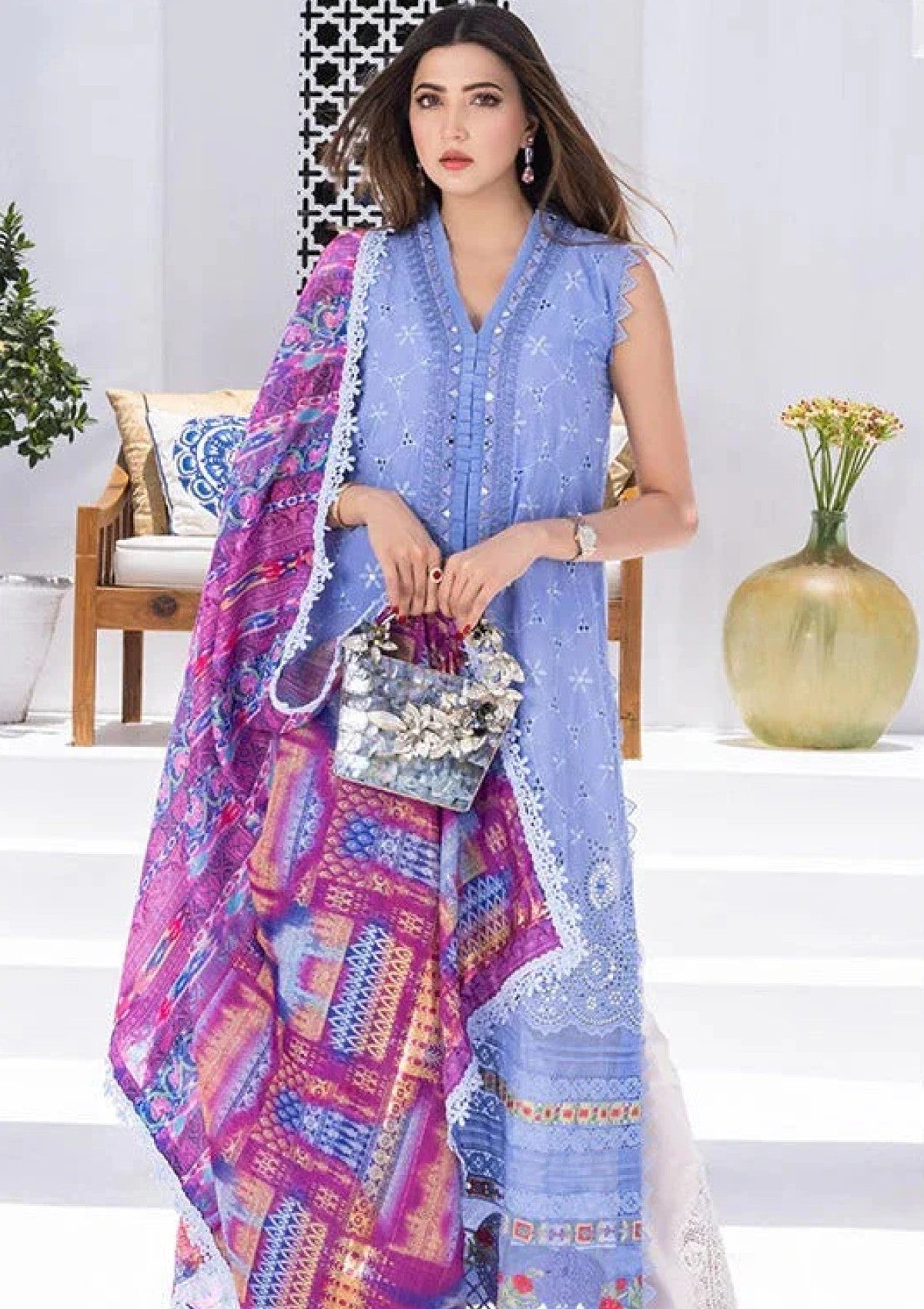 Lawn Collection- Al Zohaib - Rungkari - D#03