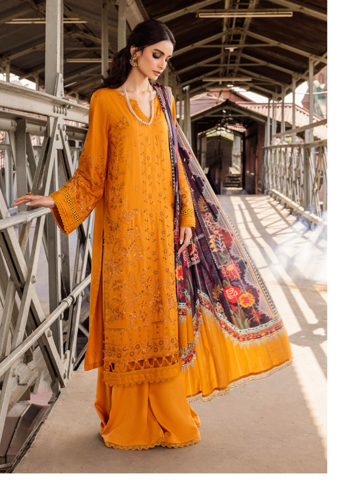 Winter Collection - Nureh - Maya - Linen - NS#94 - Official Nureh - Agha Fabrics UK