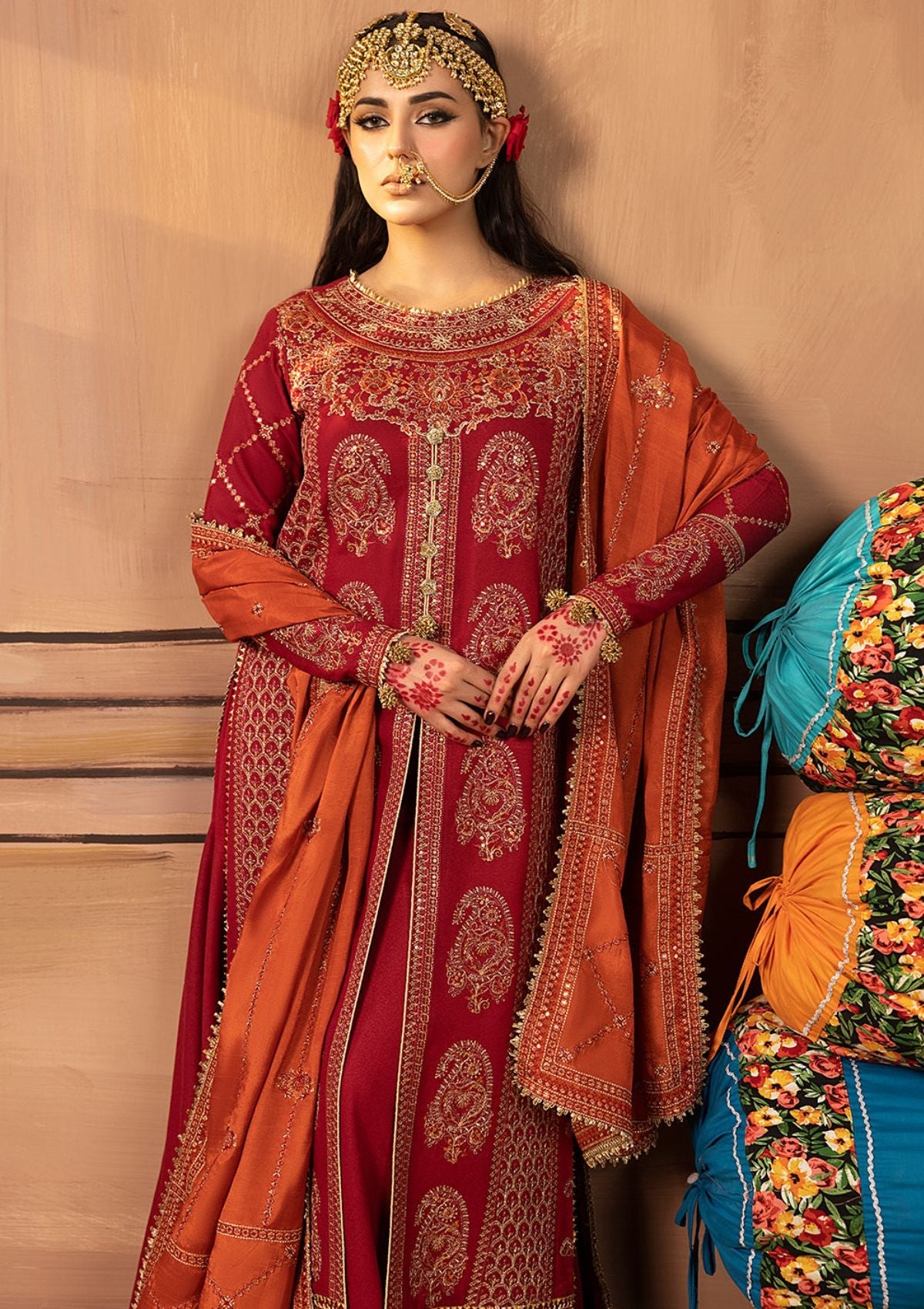 Winter Collection - Bin Ilyas - Laal - Luxury - BL#1516-B