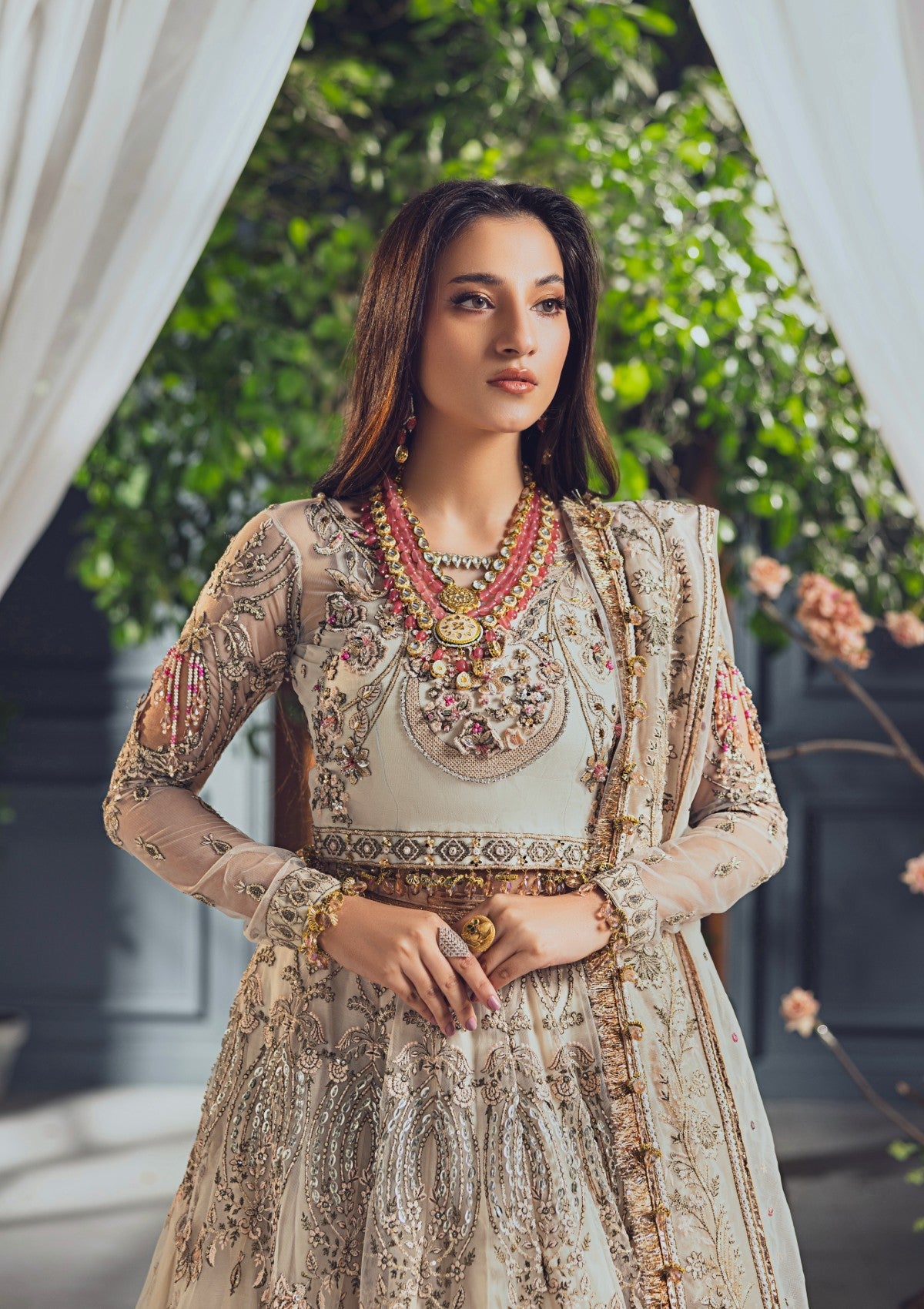 Formal Collection - Rubaaiyat - Wedding Edit 24 - Powder Pink - Official Rubaaiyat - Agha Fabrics UK