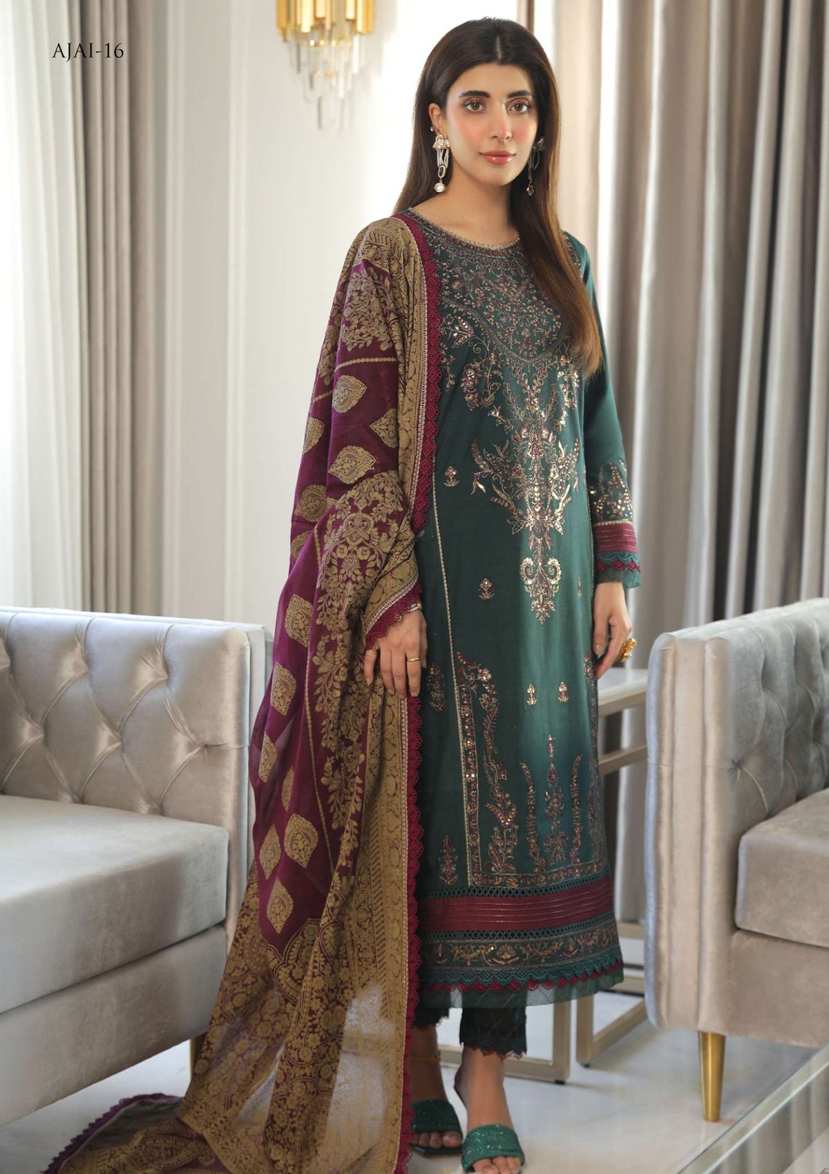 Lawn Collection - Asim Jofa - Aira - AJAI#16 - Official Asim Jofa - Agha Fabrics UK