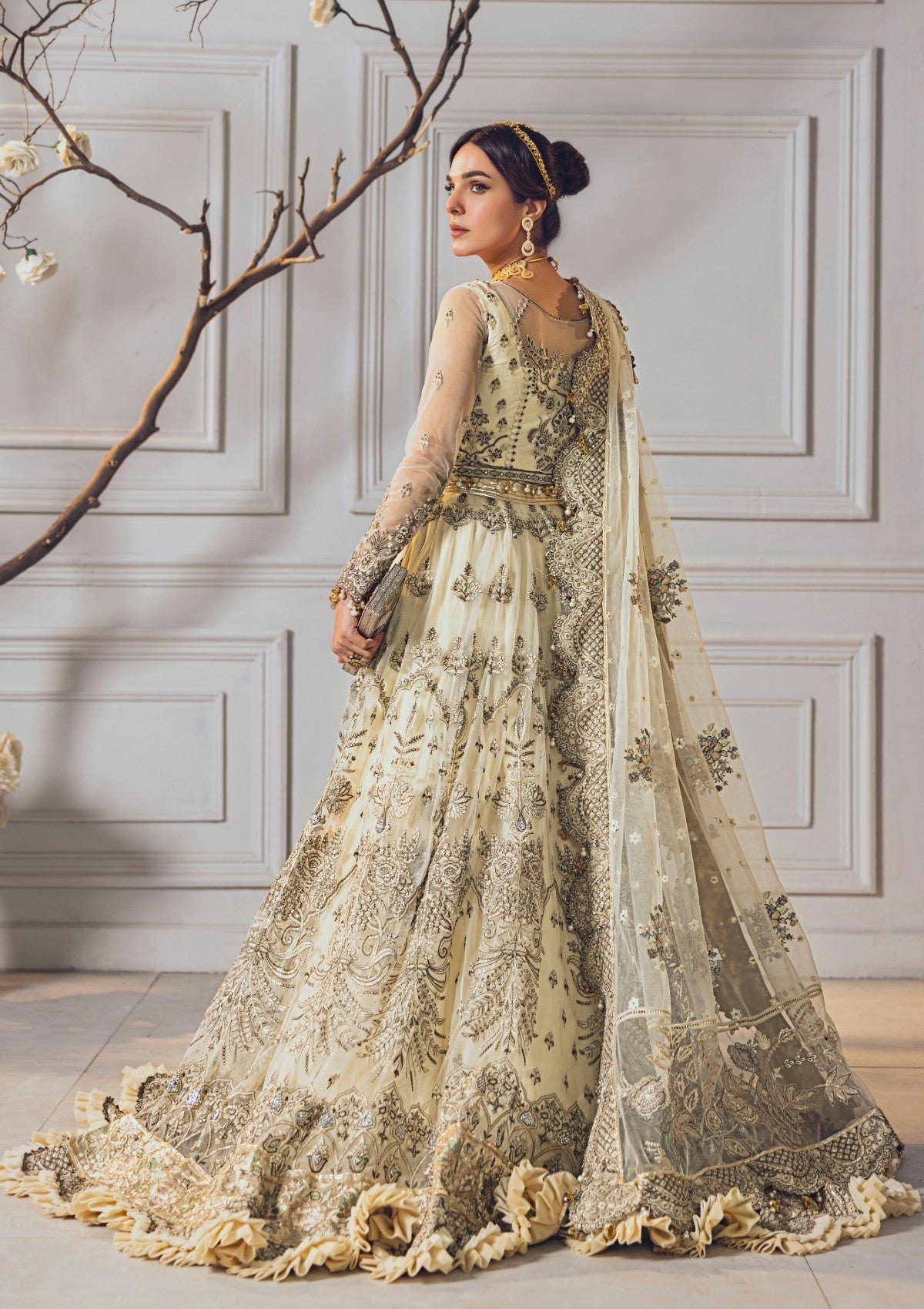 Formal Collection - Rubaaiyat - Wedding Edit 24 - Off White - Official Rubaaiyat - Agha Fabrics UK