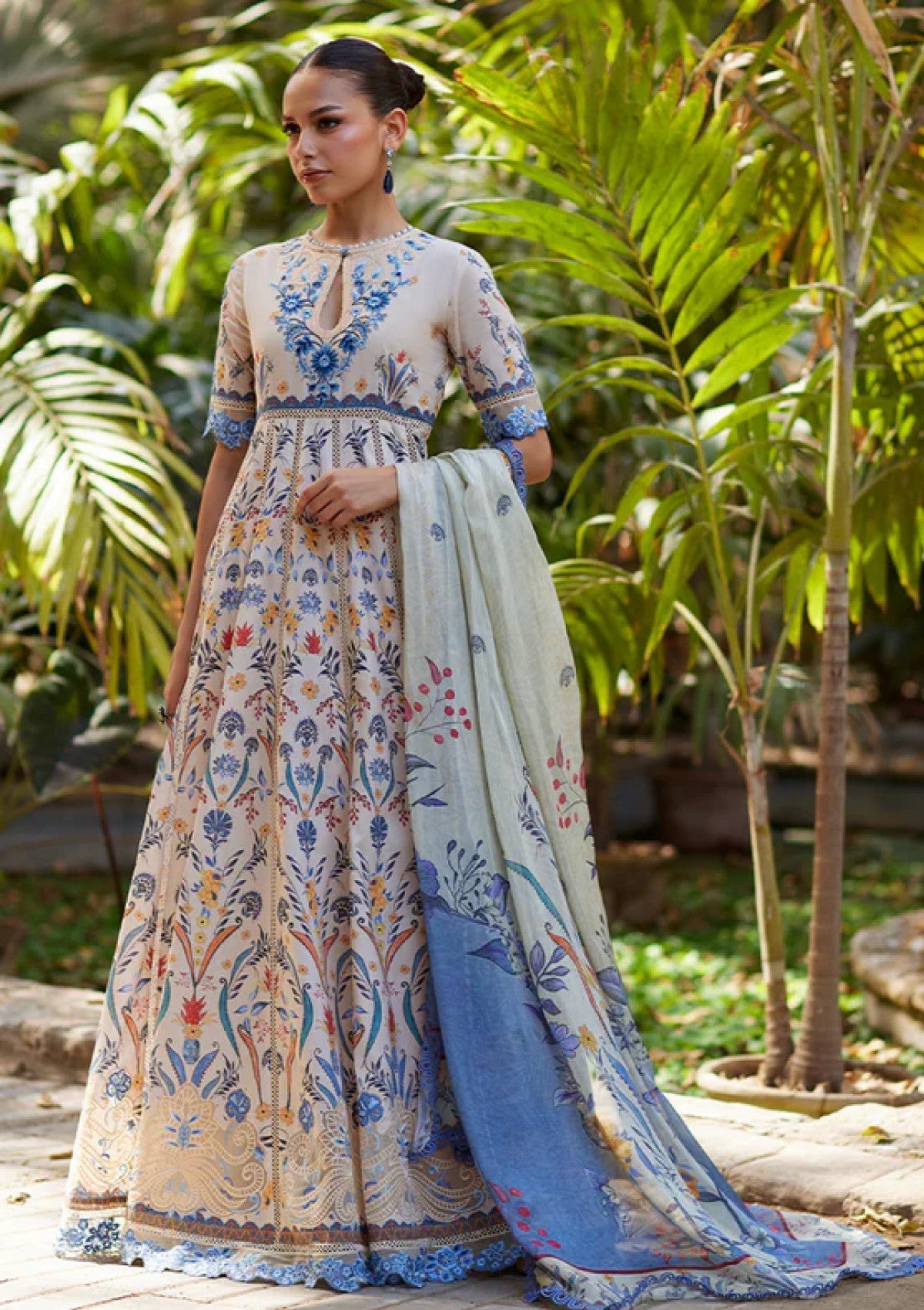 Lawn - Mina Hasan - Unstitched Chikankari 25 - Taara