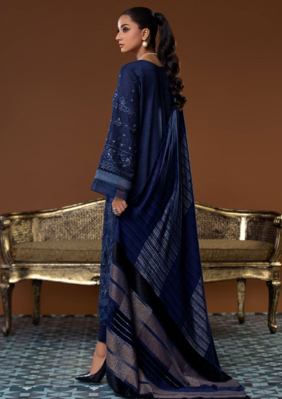 Winter Collection - Tehzeeb - Emb Peach Leather - TL#171
