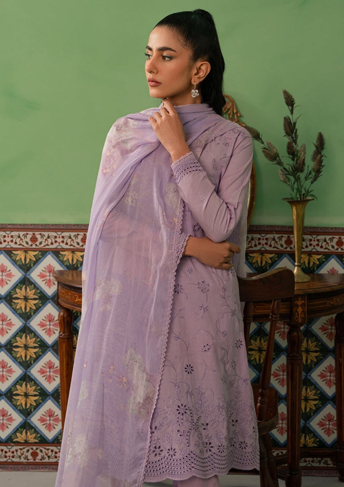 Lawn Collection - Cross Stitch - Mahiri V01 - LILAC HAZE