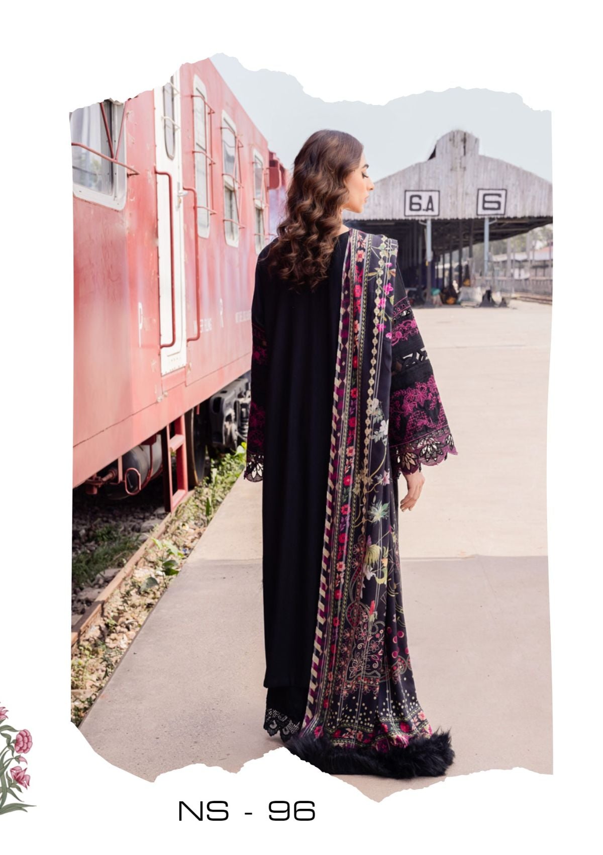 Winter Collection - Nureh - Maya - Linen - NS#96 - Official Nureh - Agha Fabrics UK