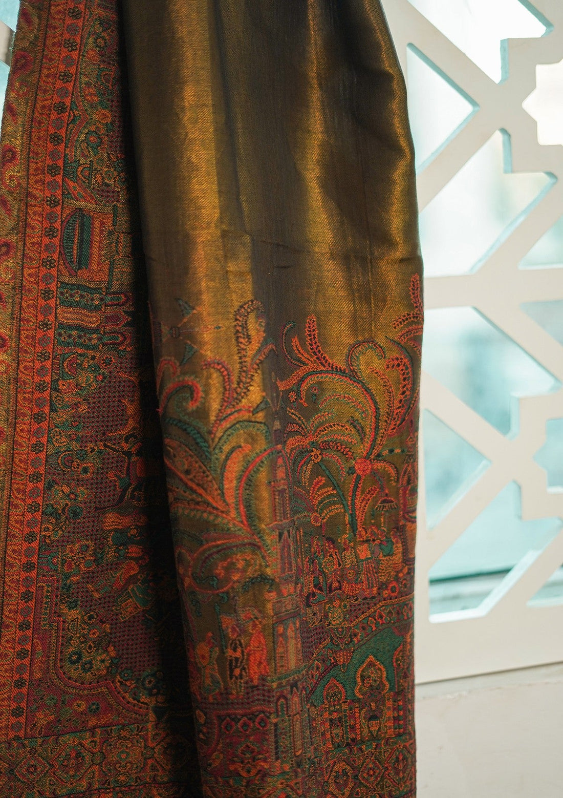 Pure Pashmina Kaani Jamawar Shawl D - 011D - Multi