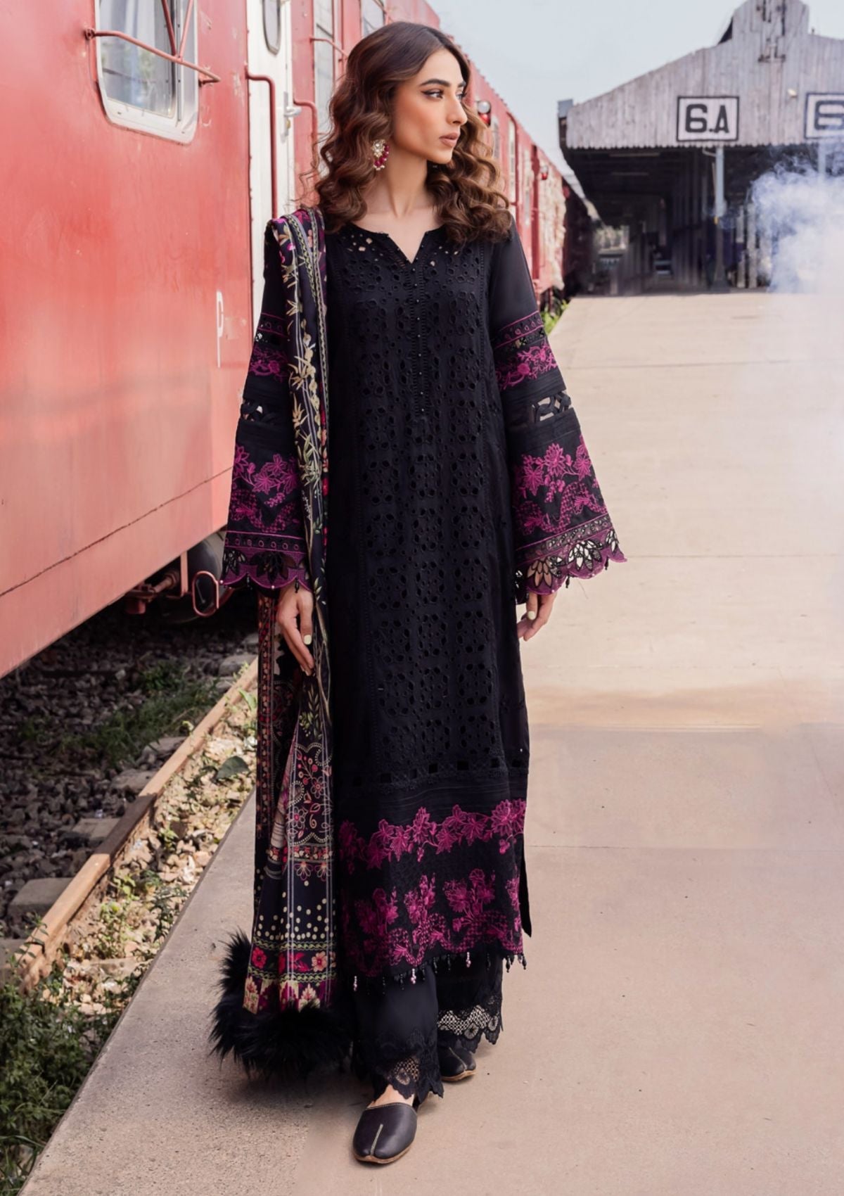 Winter Collection - Nureh - Maya - Linen - NS#96 - Official Nureh - Agha Fabrics UK