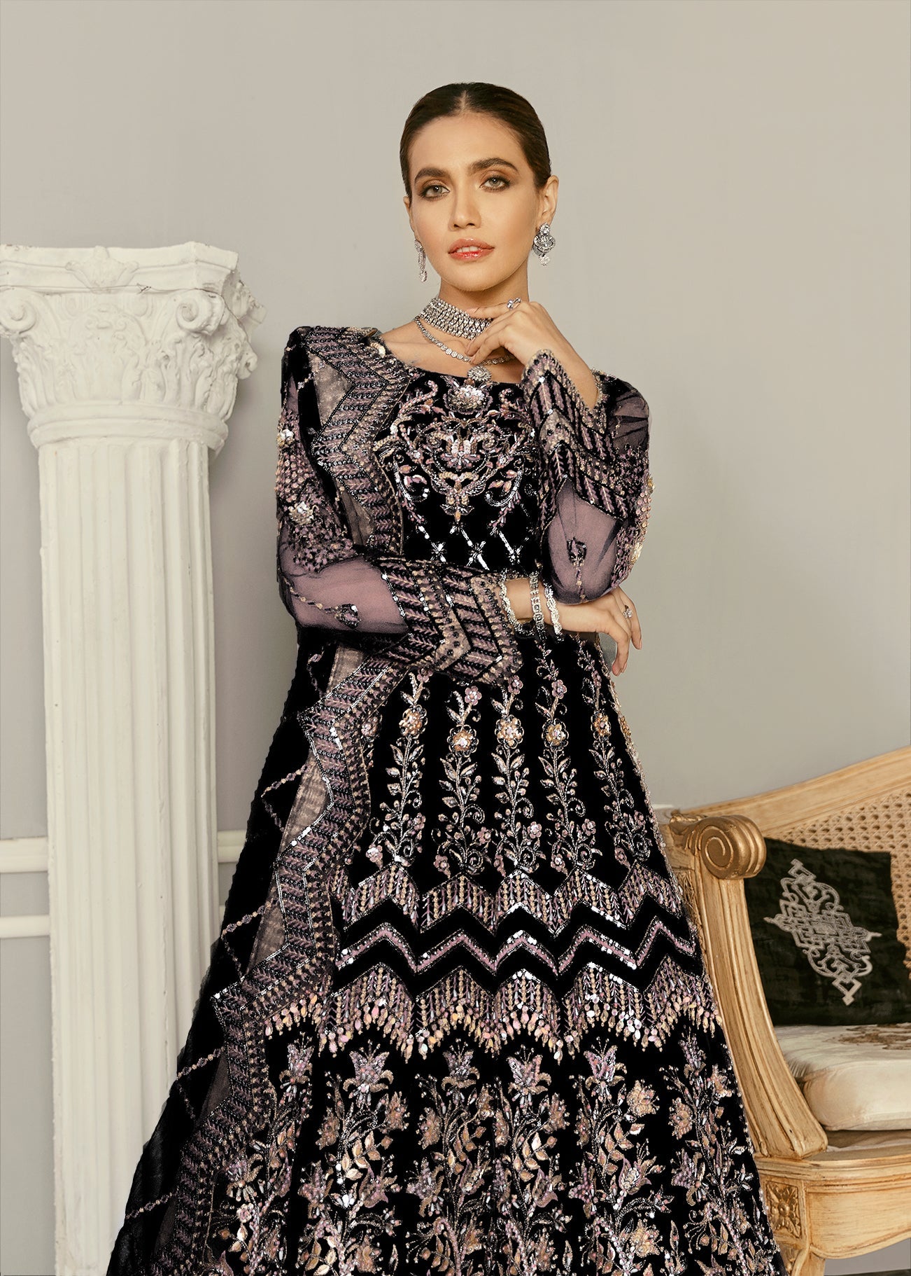 Akbar Aslam | Formals | Wisteria Black
