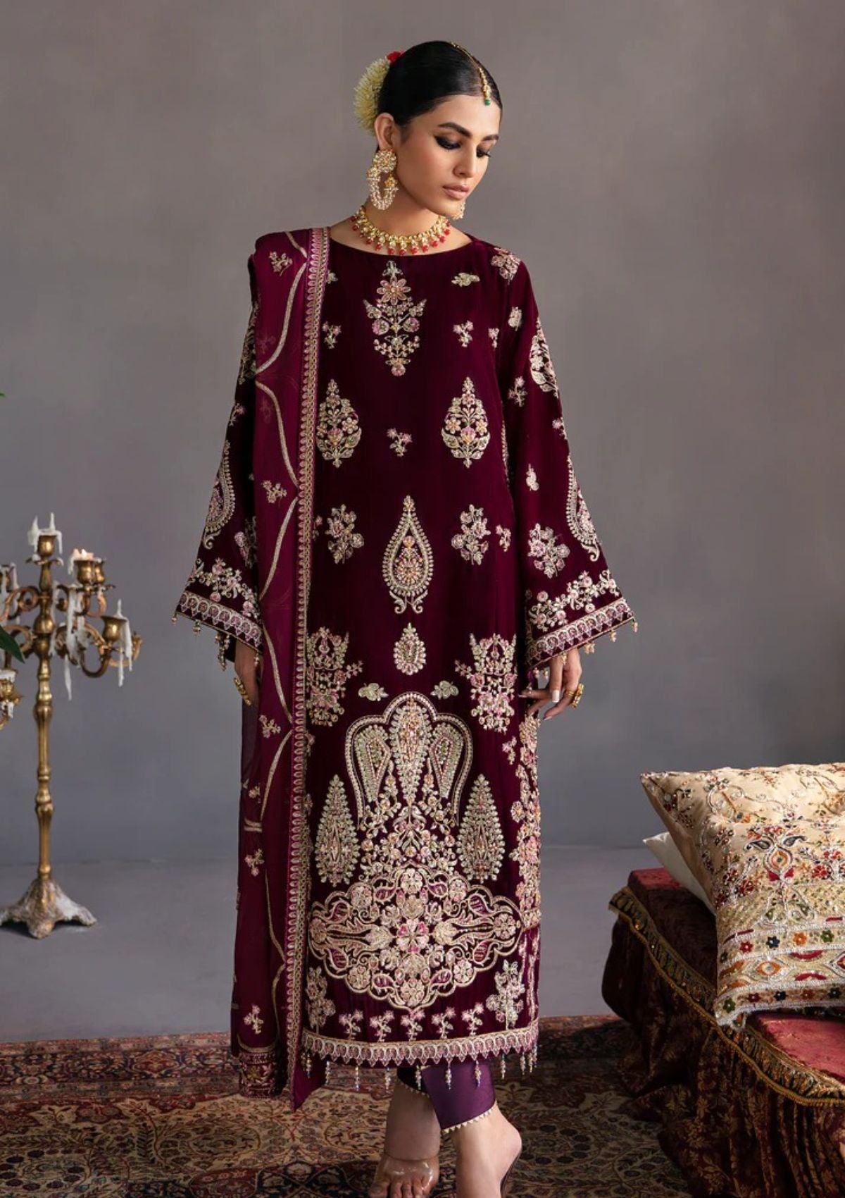 Winter Collection - Emaan Adeel - Makhmal Velvet - Hayal - D#04