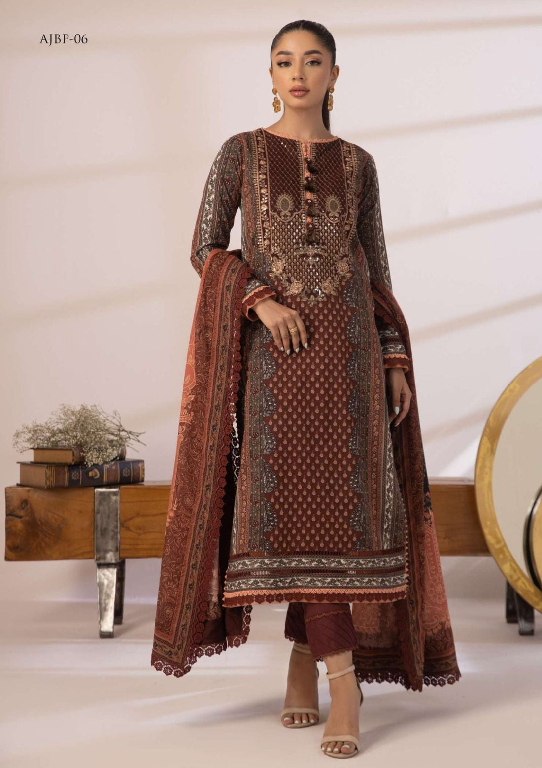 Lawn Collection - Asim Jofa - Prints - AJBP#06 - Official Asim Jofa - Agha Fabrics UK