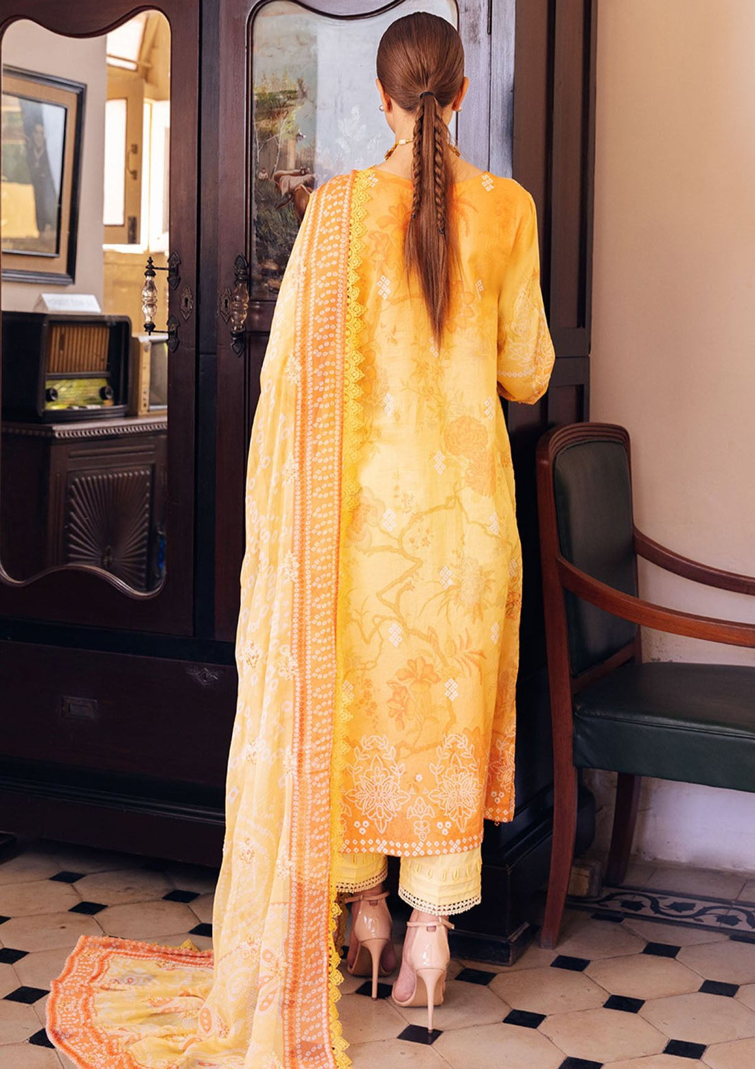 Lawn Collection - Nureh - Gardenia - E/Print - NSG#117 - Official Nureh - Agha Fabrics UK