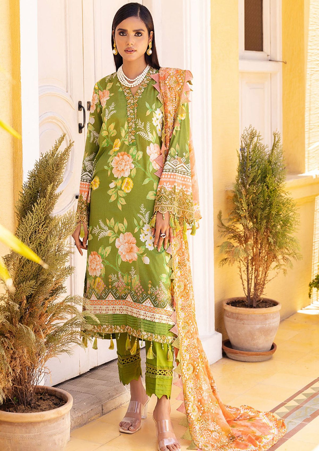 Lawn Collection - Nureh - Gardenia - E/Print - NSG#113 - Official Nureh - Agha Fabrics UK