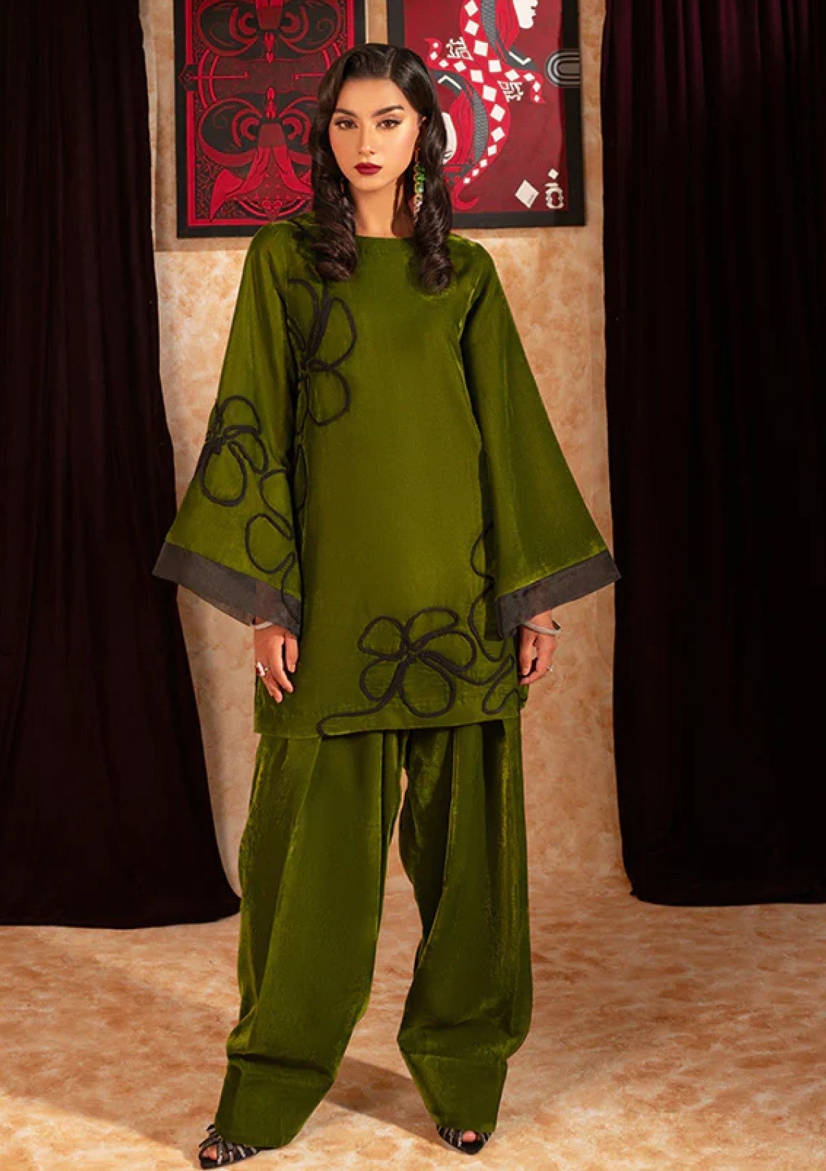 Pret Collection - Fozia Khalid - Velvet Deck 24 - Clover
