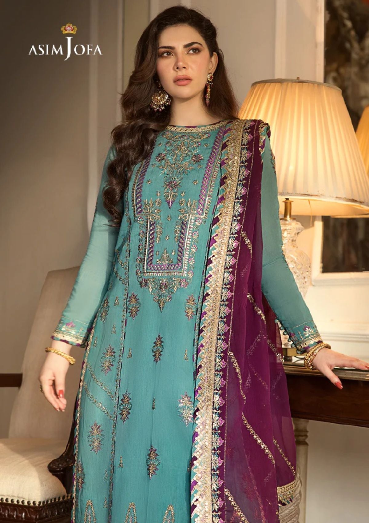 Formal Collection - Asim Jofa - Zari Sitara - AJZS#17 - Official Asim Jofa - Agha Fabrics UK