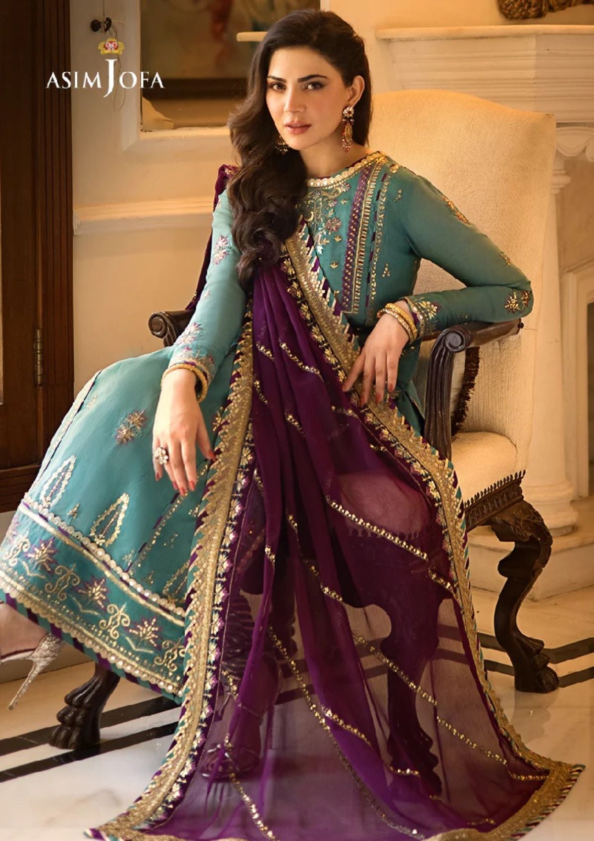 Formal Collection - Asim Jofa - Zari Sitara - AJZS#17 - Official Asim Jofa - Agha Fabrics UK