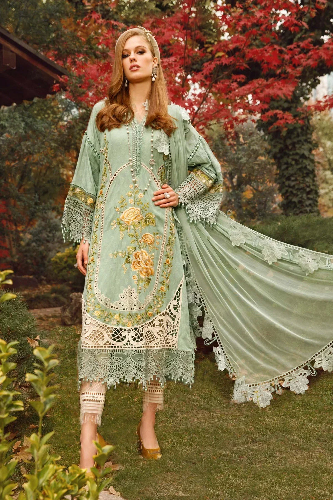 Maria B | Luxury Lawn | D-2302-B -  Maria B Luxury -  Agha Fabrics