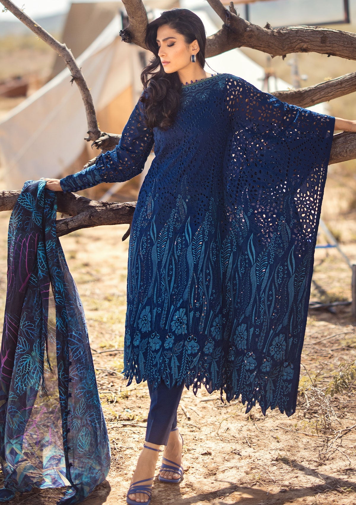 Lawn Collection - Al Zohaib - Mahiymaan - Eid Edit - ALM24#01 - Sapphire Shadow
