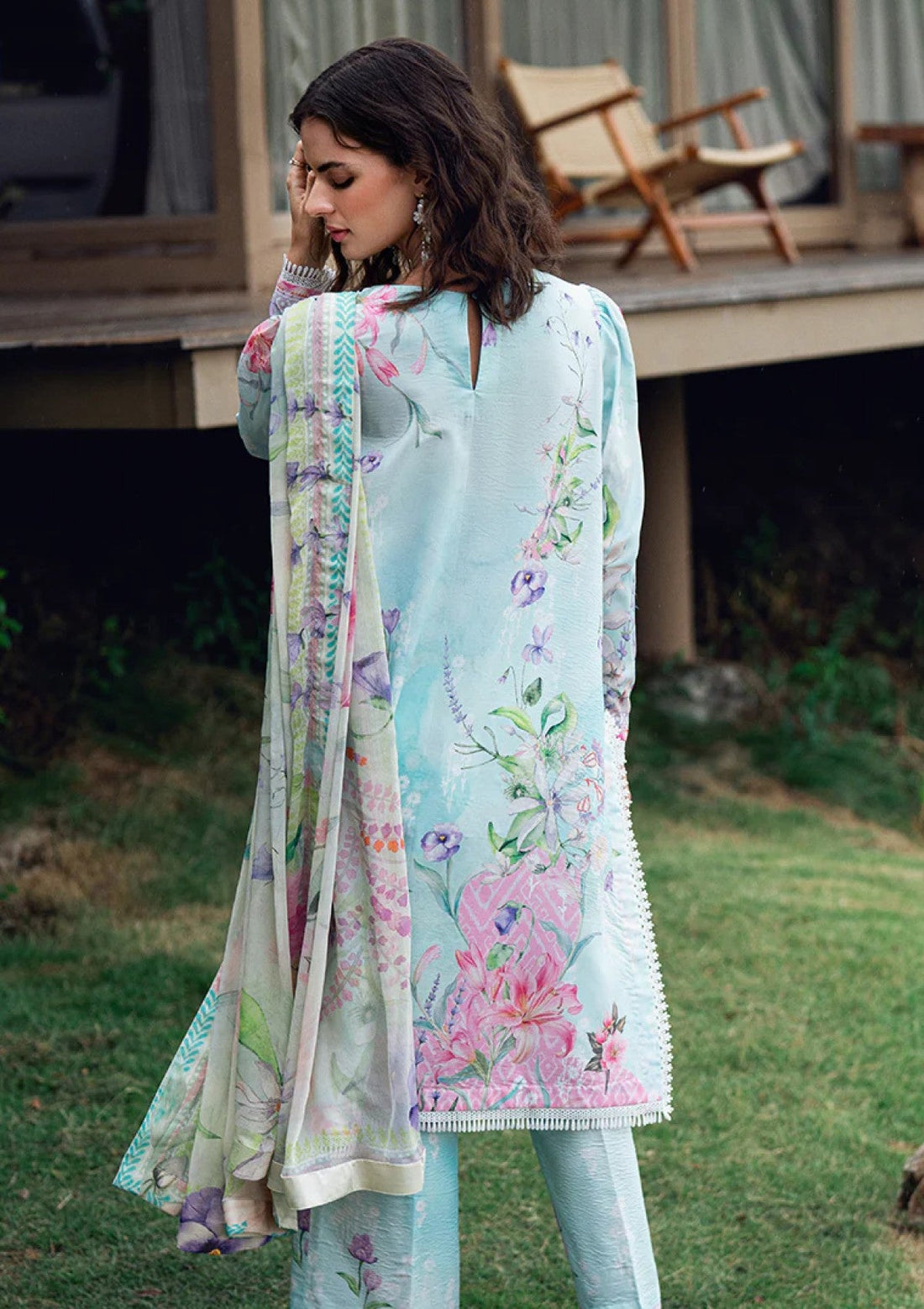 Lawn - Roheenaz - Garden Veil - Printed 25 - RGV#03-A - Twilight Fizz