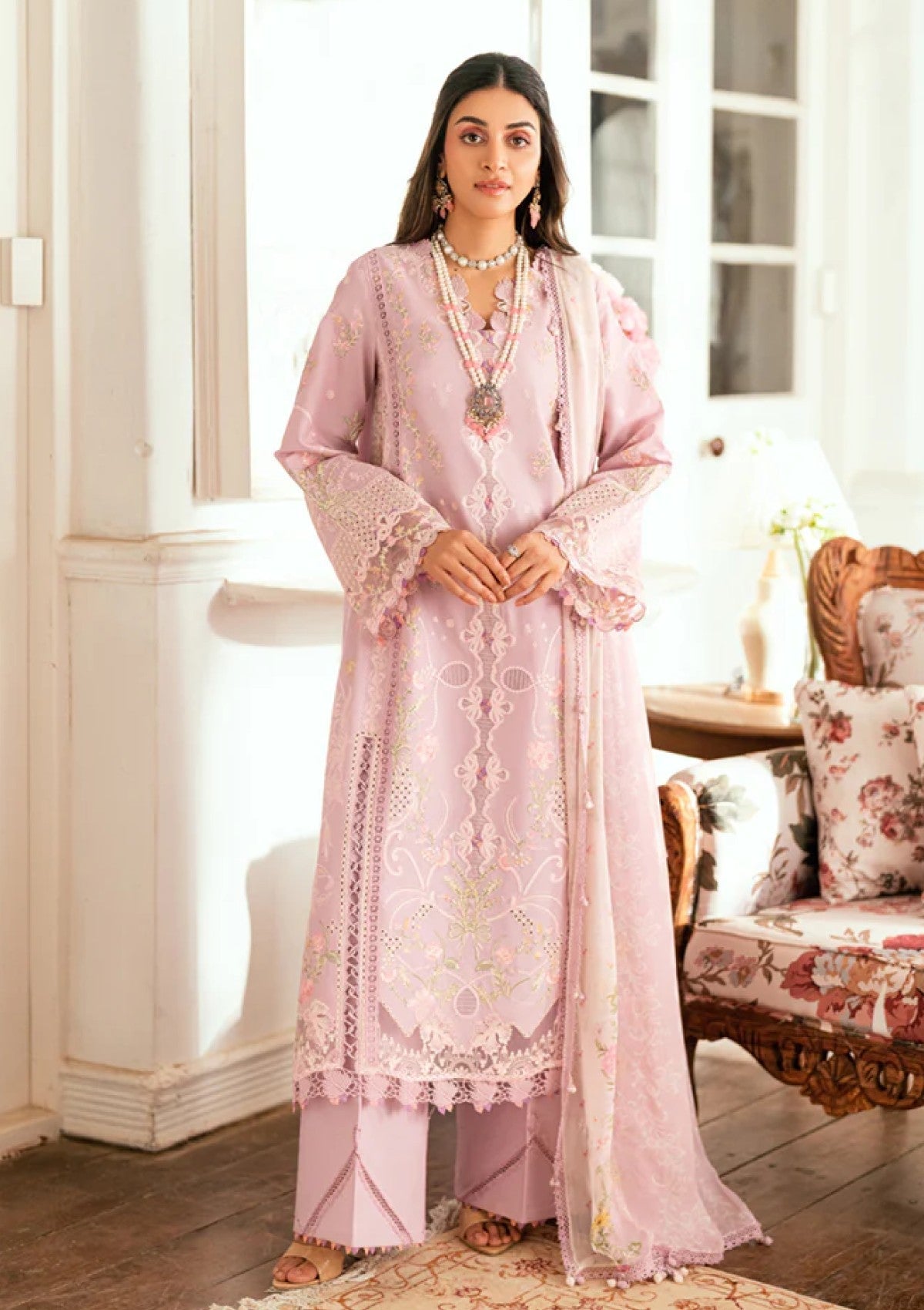 Lawn - Qalamkar - Luxury - Eid Edit 25 - SB#06 - Komal