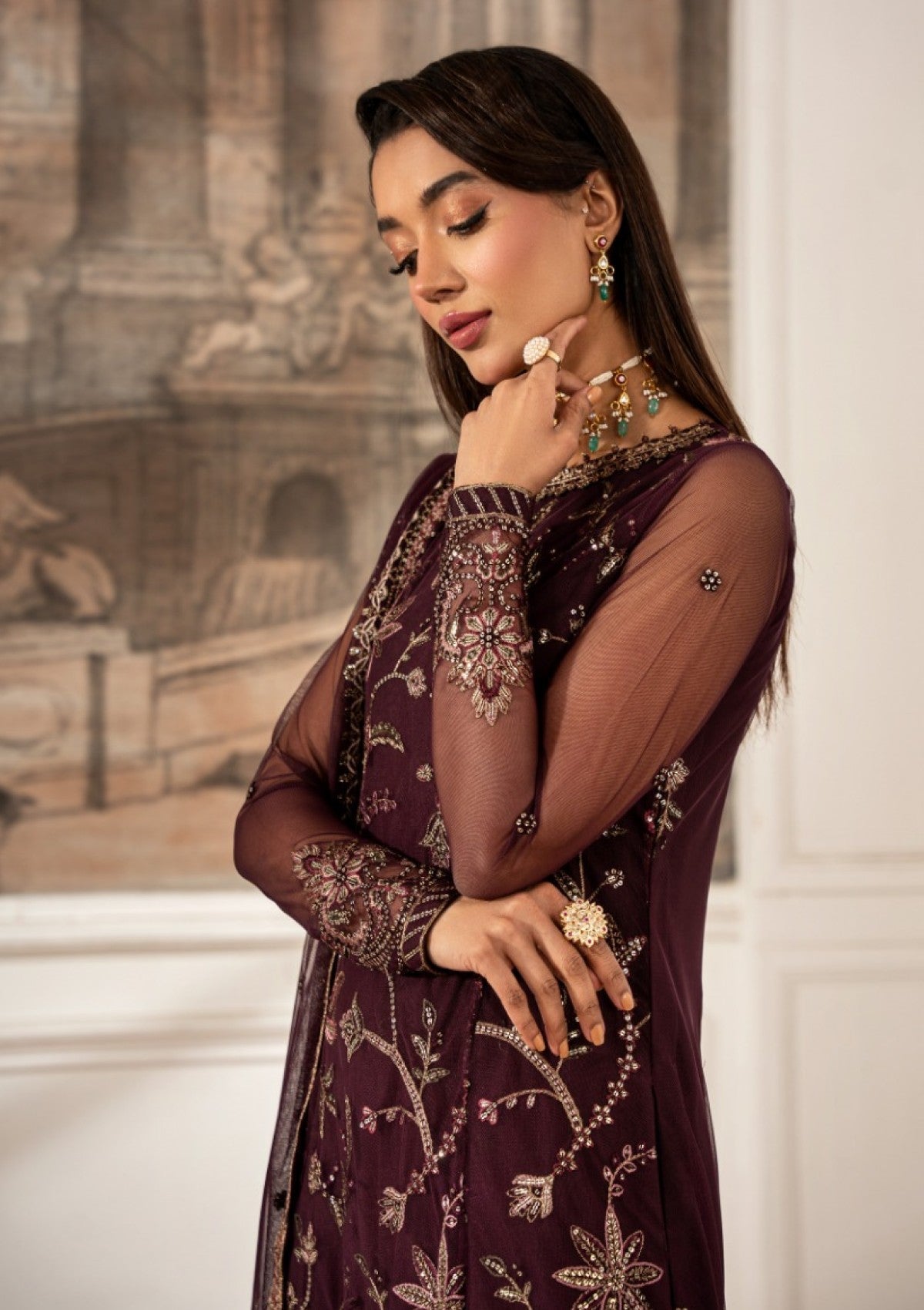 Formals - Zarif - Luxury - ZFE25# 06 - Dahlia