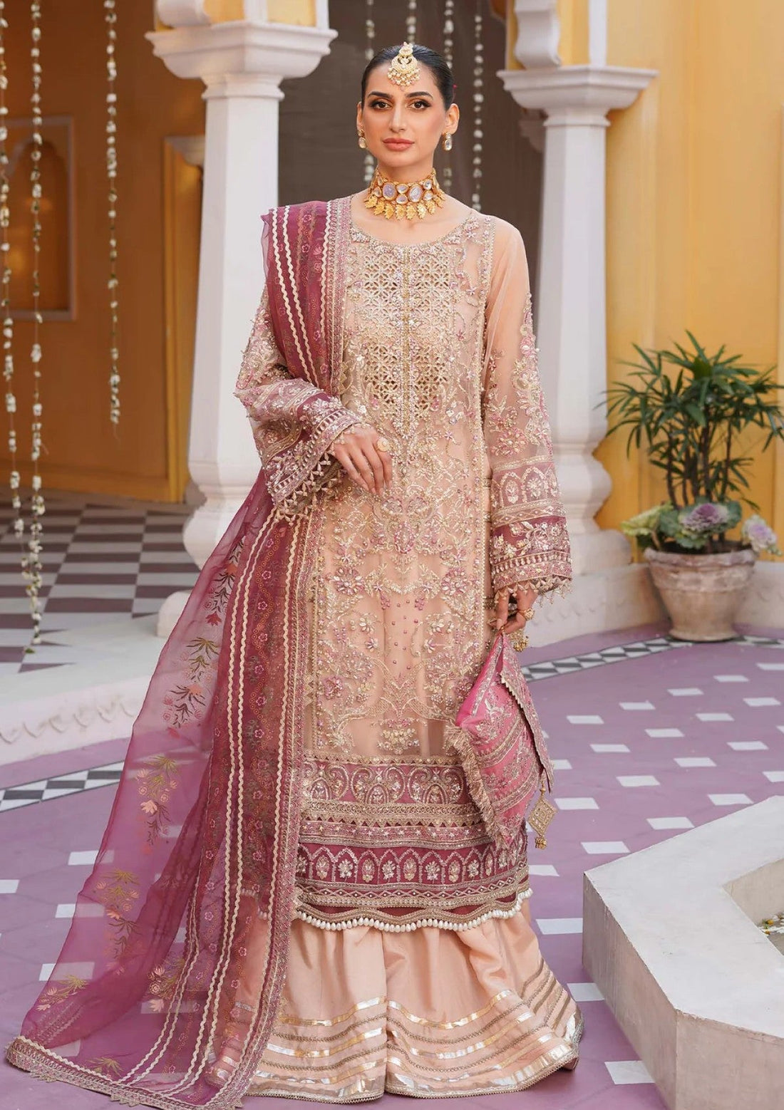 Wedding Collection - Mehak Yaqoob - Luxury Formals - ML24#06 - Cherry blossom - Official Mehak Yaqoob - Agha Fabrics UK
