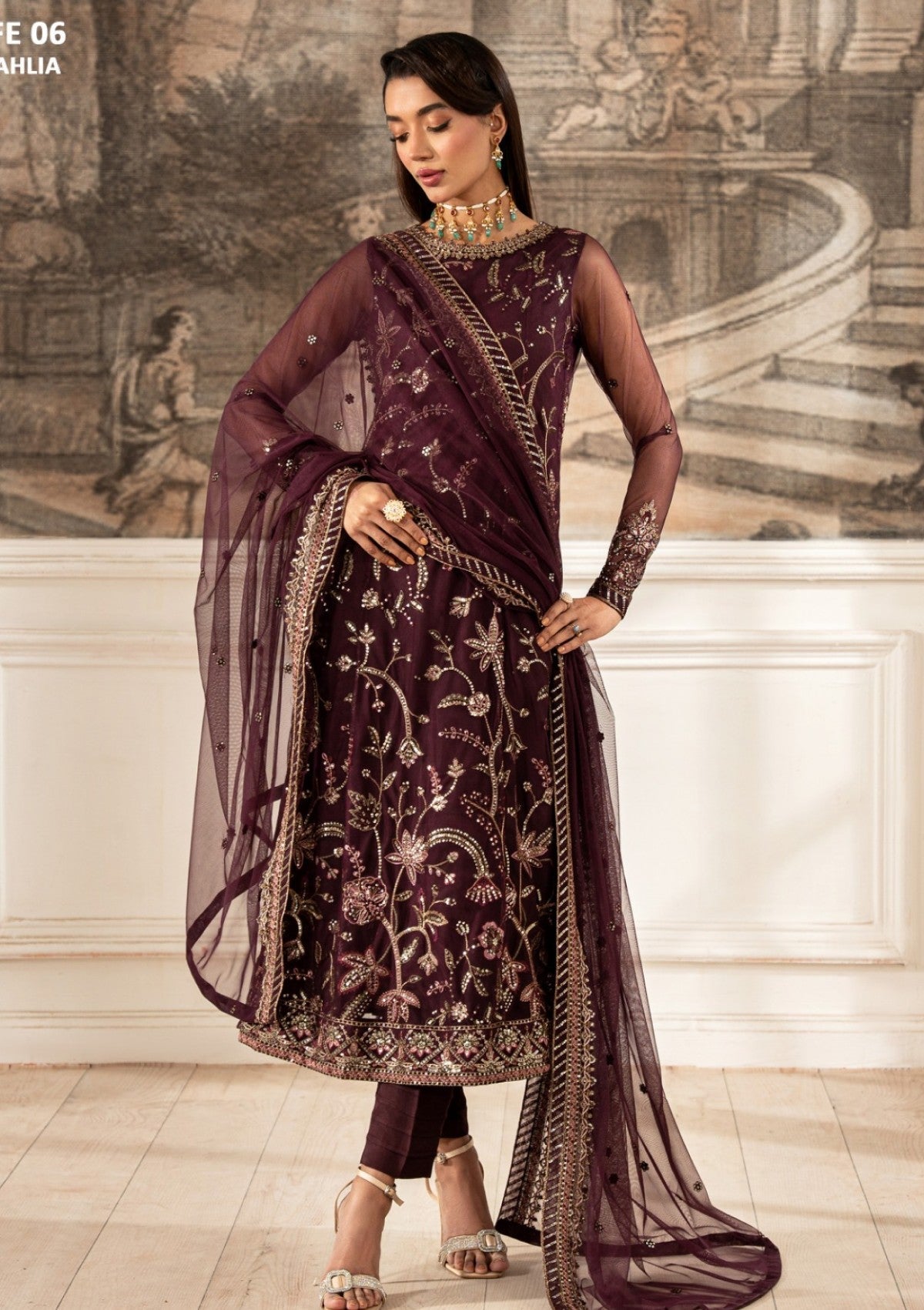 Formals - Zarif - Luxury - ZFE25# 06 - Dahlia