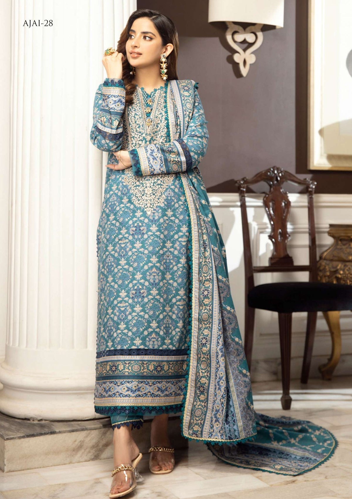 Lawn Collection - Asim Jofa - Aira - AJAI#28 - Official Asim Jofa - Agha Fabrics UK