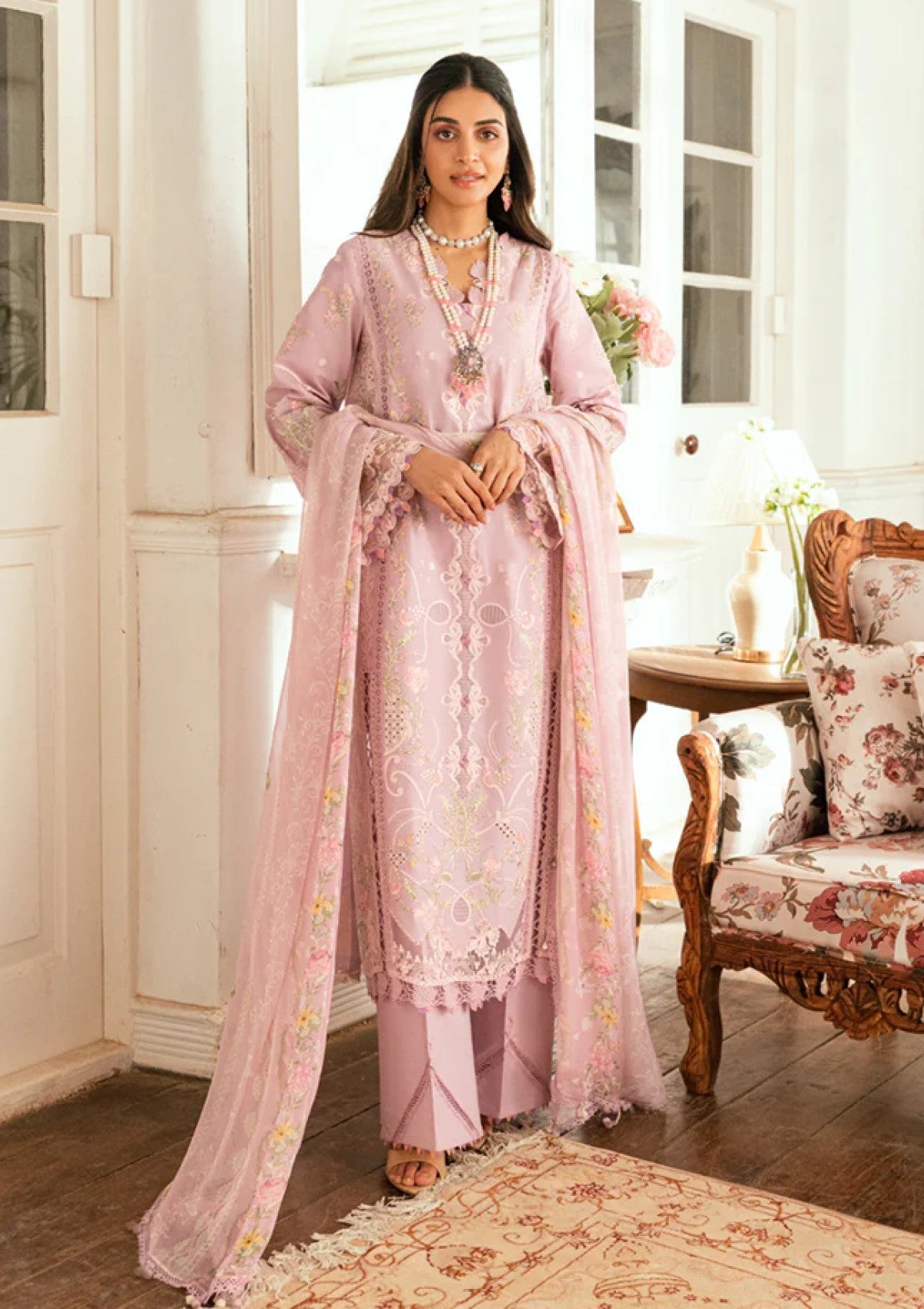 Lawn - Qalamkar - Luxury - Eid Edit 25 - SB#06 - Komal