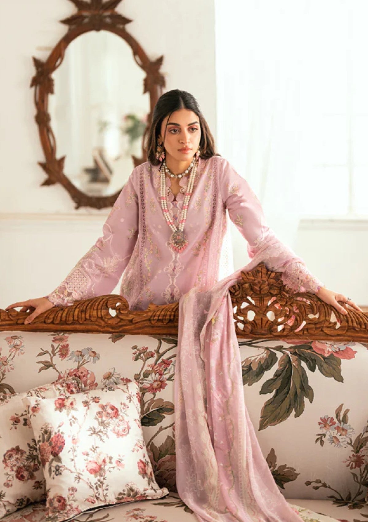 Lawn - Qalamkar - Luxury - Eid Edit 25 - SB#06 - Komal