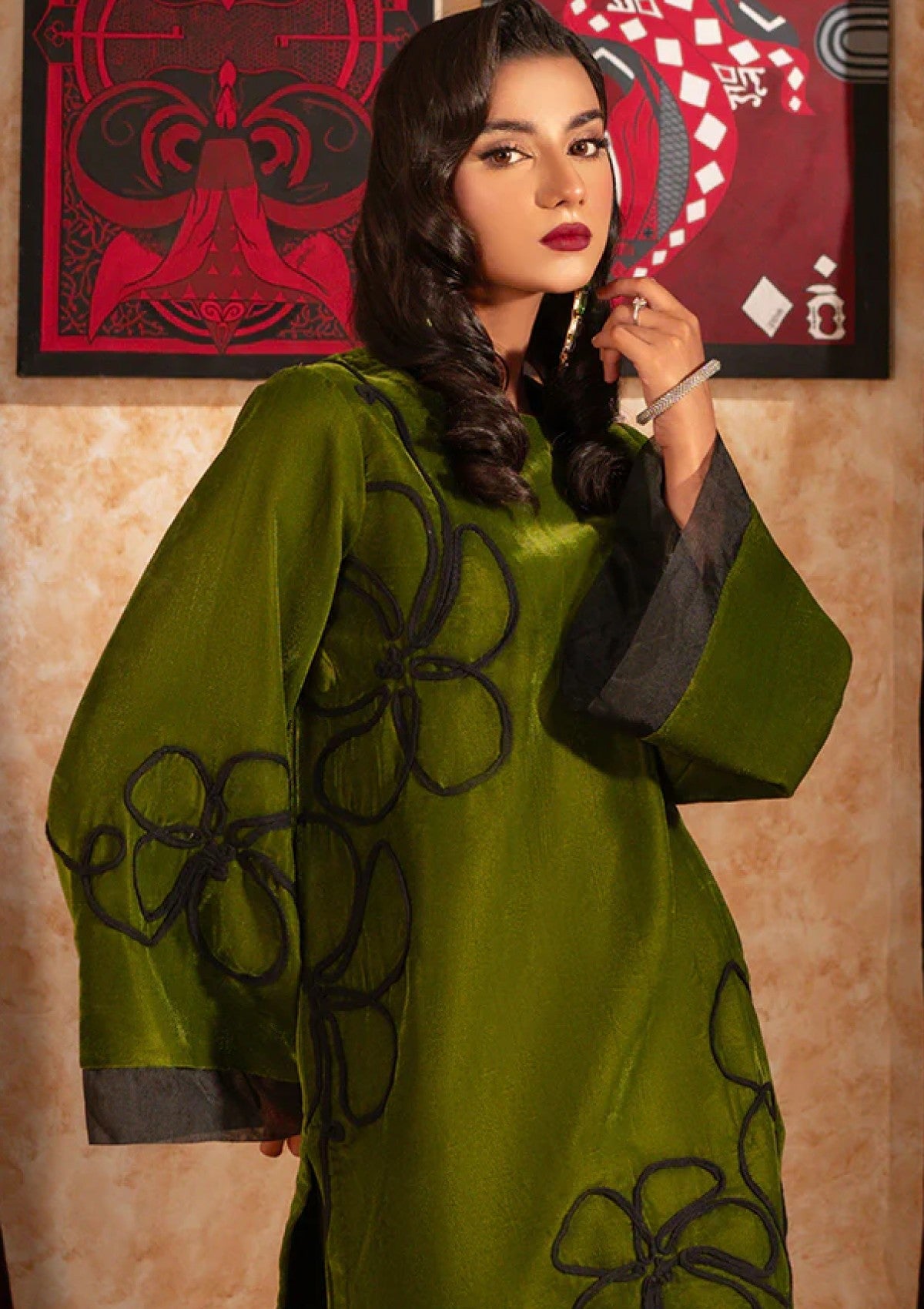Pret Collection - Fozia Khalid - Velvet Deck 24 - Clover