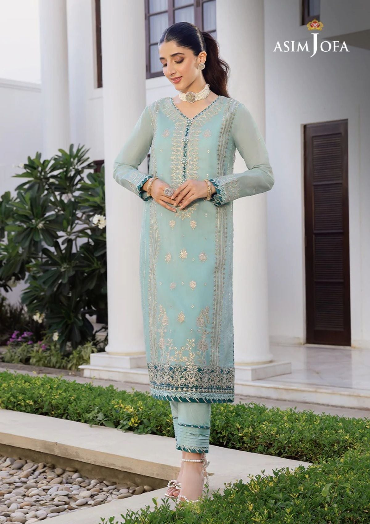 Formal Collection - Asim Jofa - Zari Sitara - AJZS#26 - Official Asim Jofa - Agha Fabrics UK