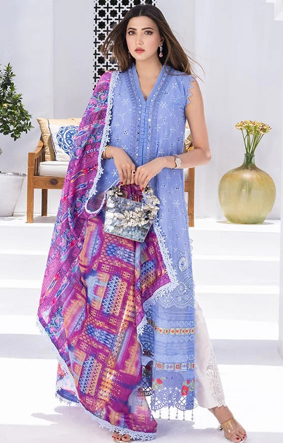Lawn Collection- Al Zohaib - Rungkari - D#03